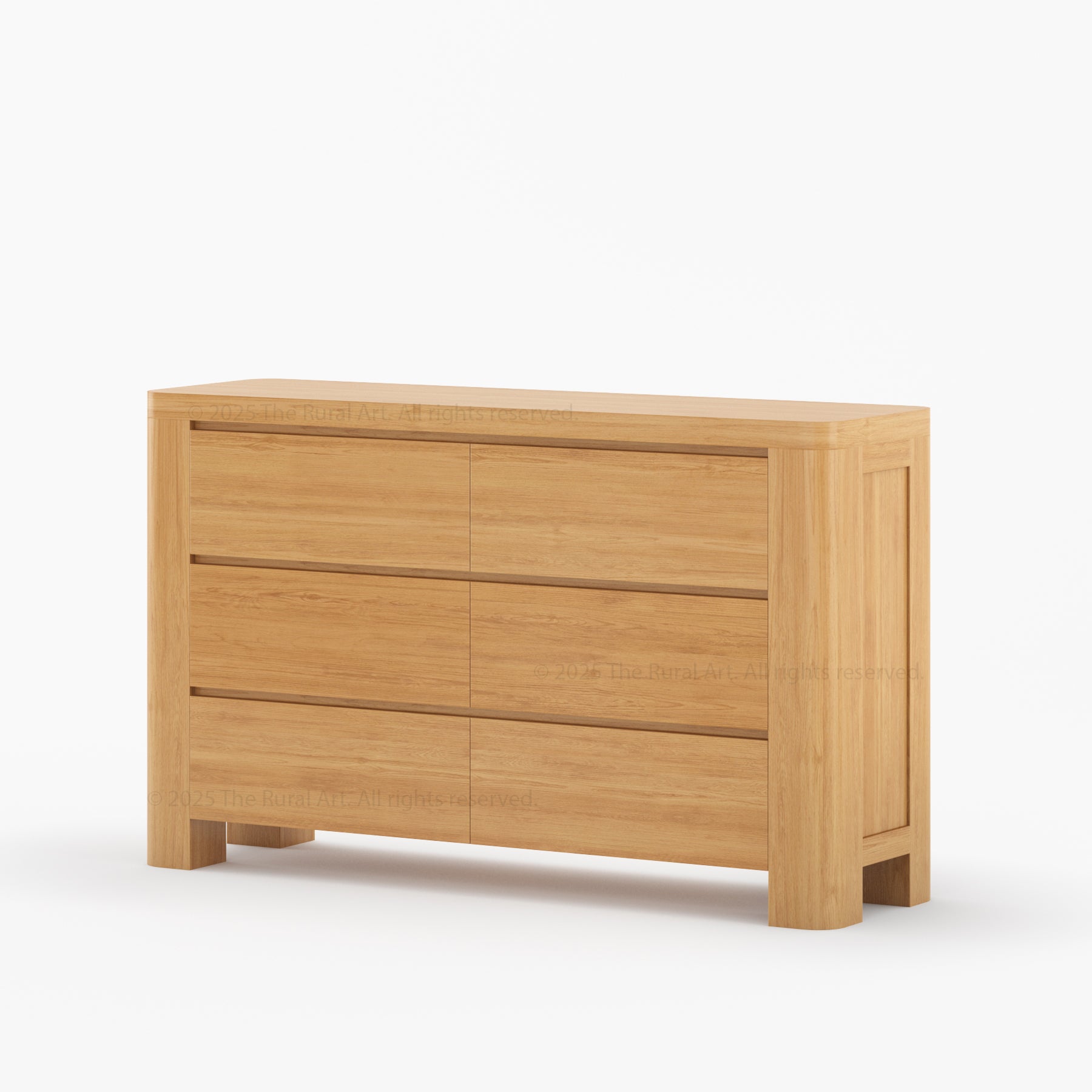 Levittown Solid Wood 6-Drawer Dresser Storage Chest