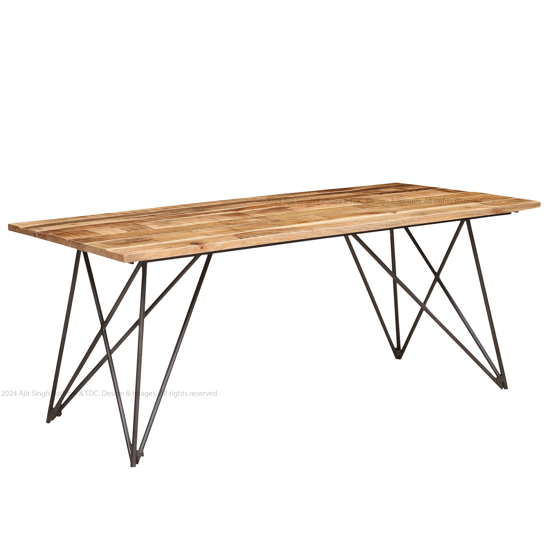 Millville Crossbeam Solid Wood Dining Table