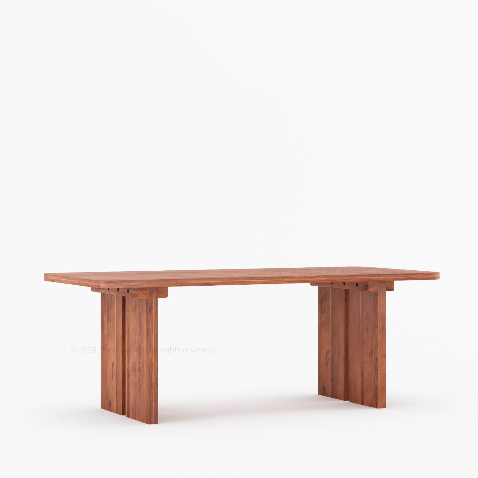 Fontana Solid Wood Modern Rectangle Dining Table Scandinavian Style