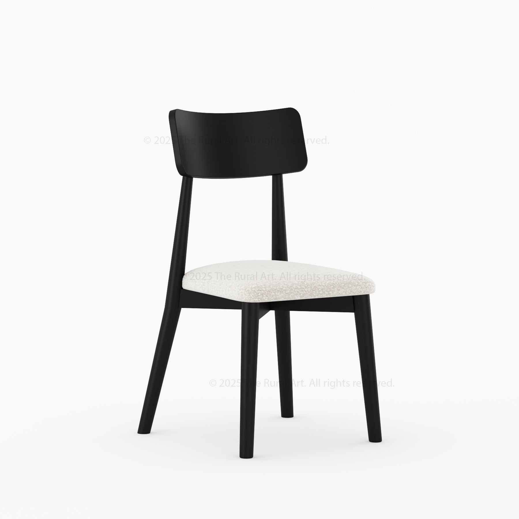 Blytheville Dining Chair – Solid Wood Frame with Bouclé Upholstered Cushion