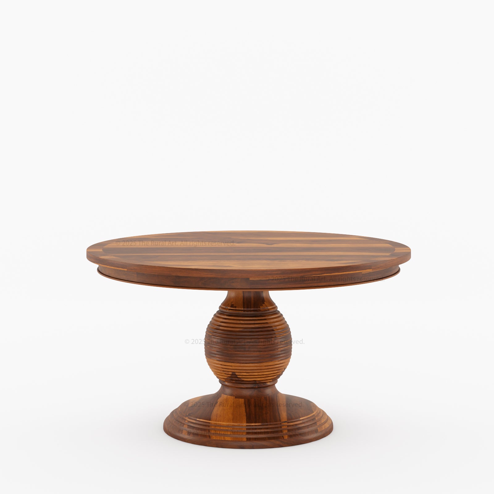 Rome Round Carved Pedestal Dining Table