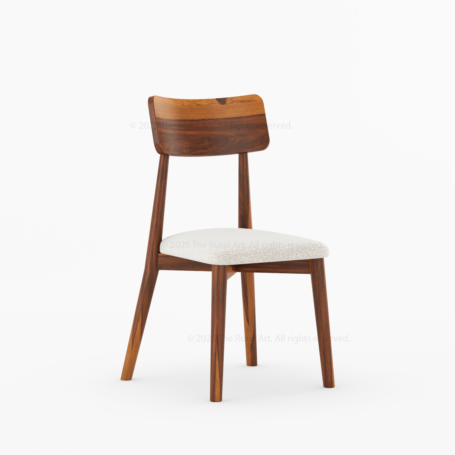 Blytheville Dining Chair – Solid Wood Frame with Bouclé Upholstered Cushion