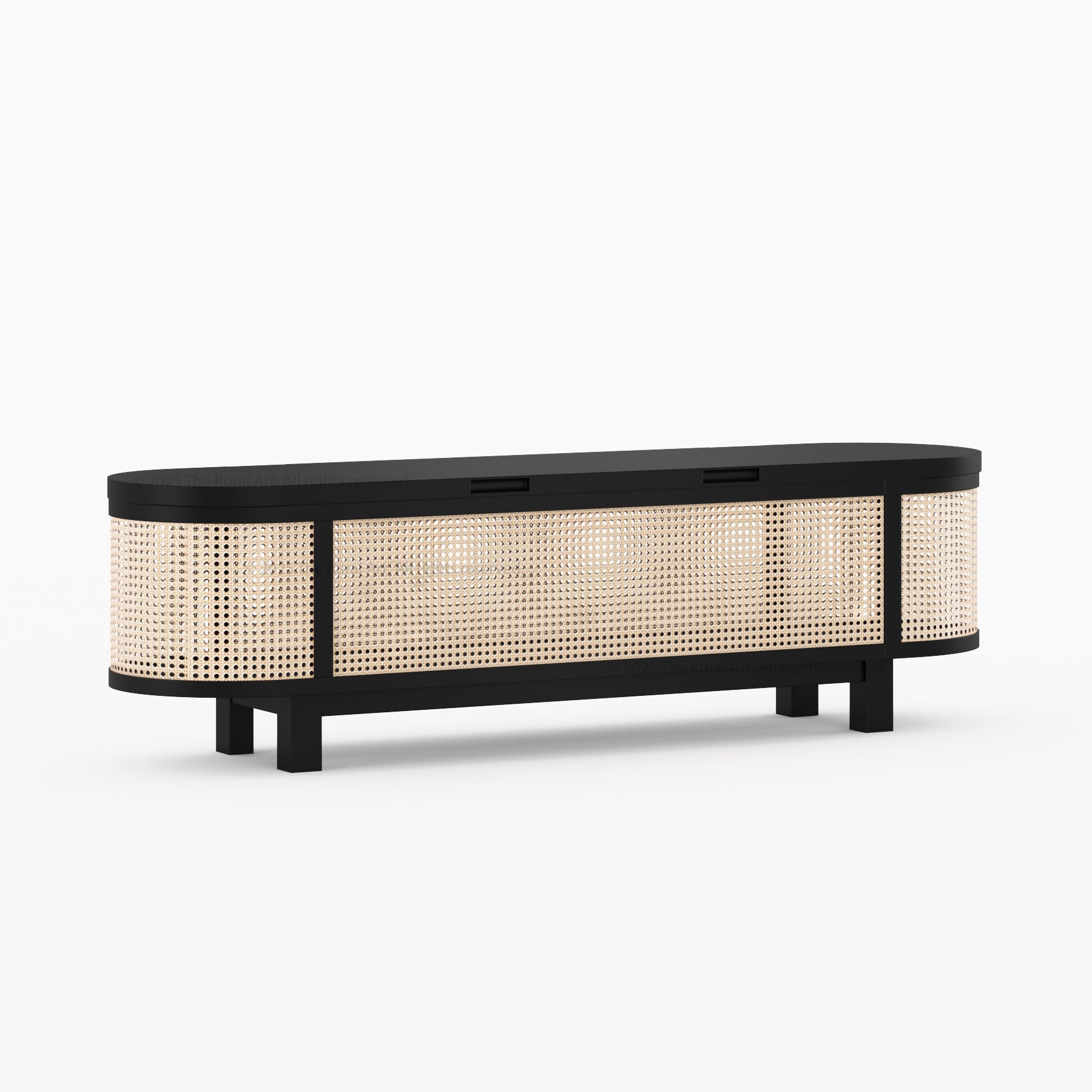 Davis Solid Wood & Cane Storage Bench