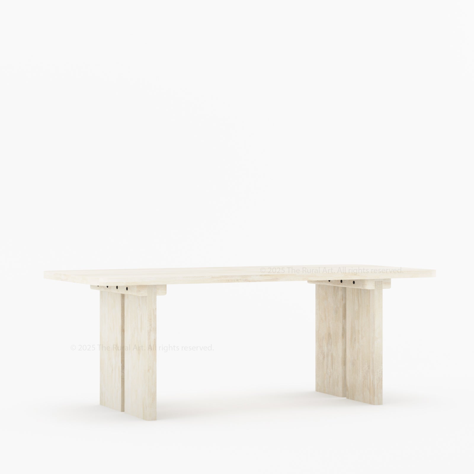 Fontana Solid Wood Modern Rectangle Dining Table Scandinavian Style
