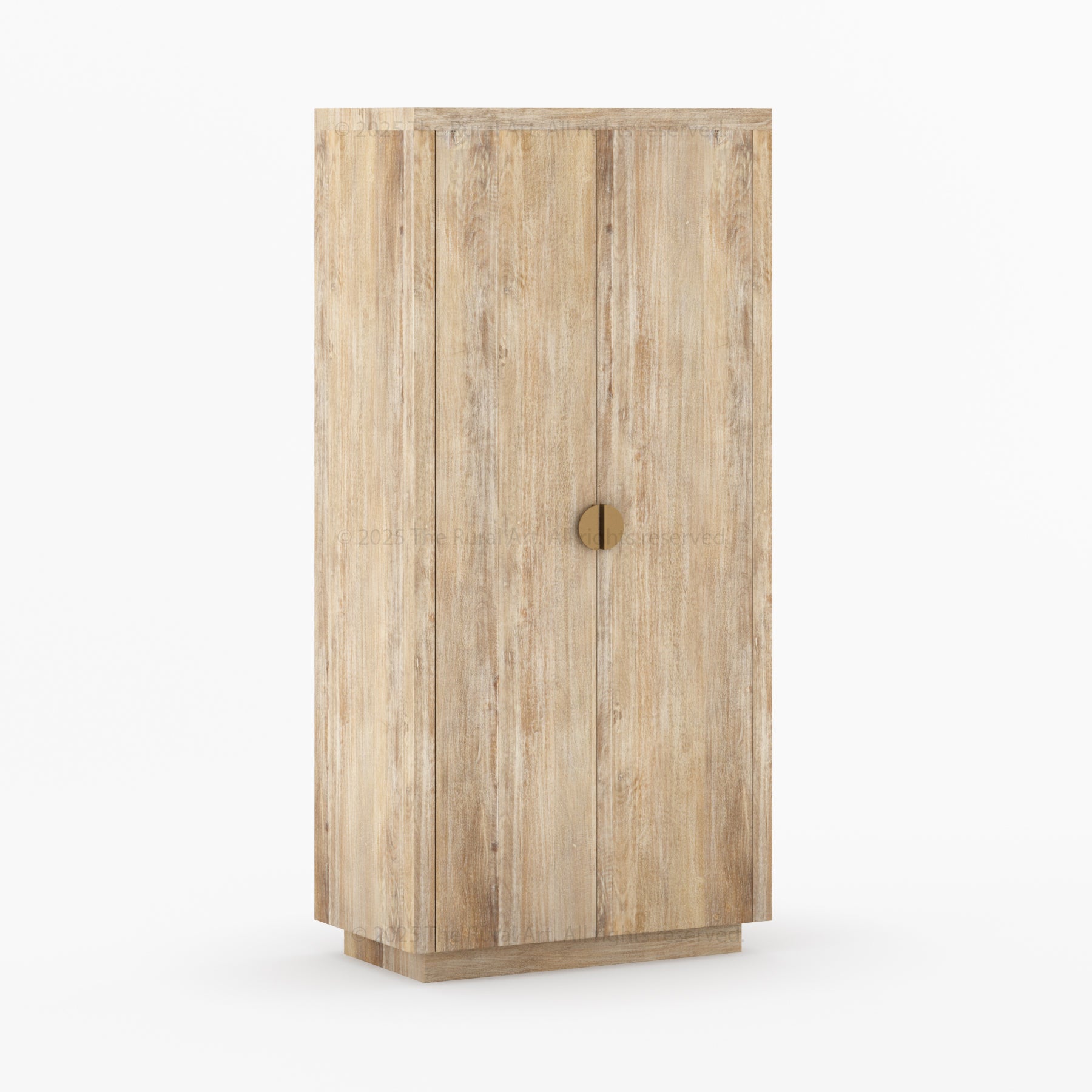Kingston Solid Wood Armoire with Brass Handles