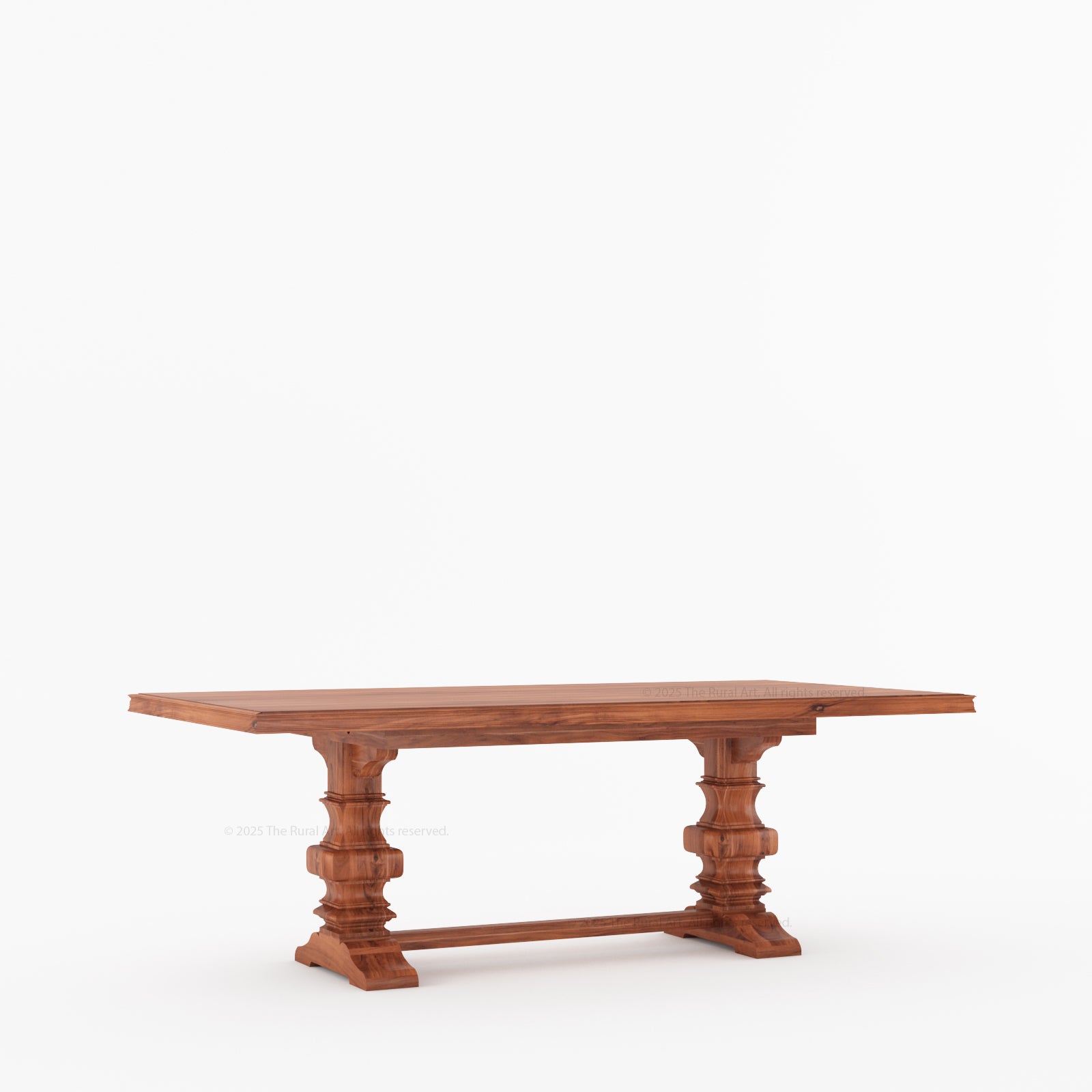 Goldfield Trestle Pedestal Solid Wood Dining Table