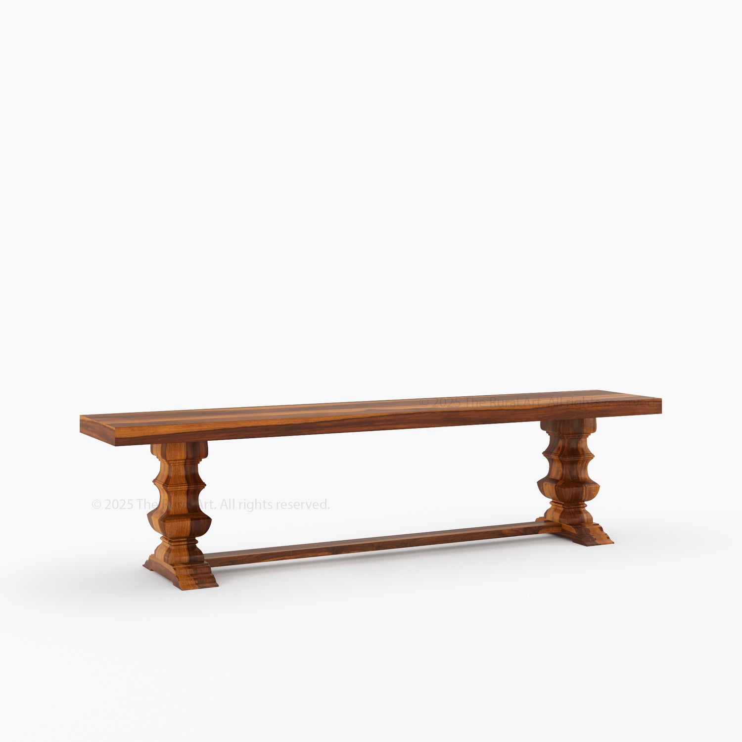 Crossett Solid Wood Trestle Dining Bench Handcrafted Farmhouse Style