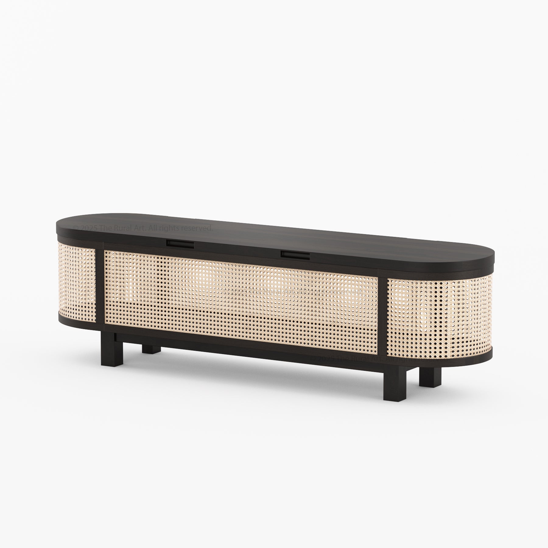 Davis Solid Wood & Cane Storage Bench