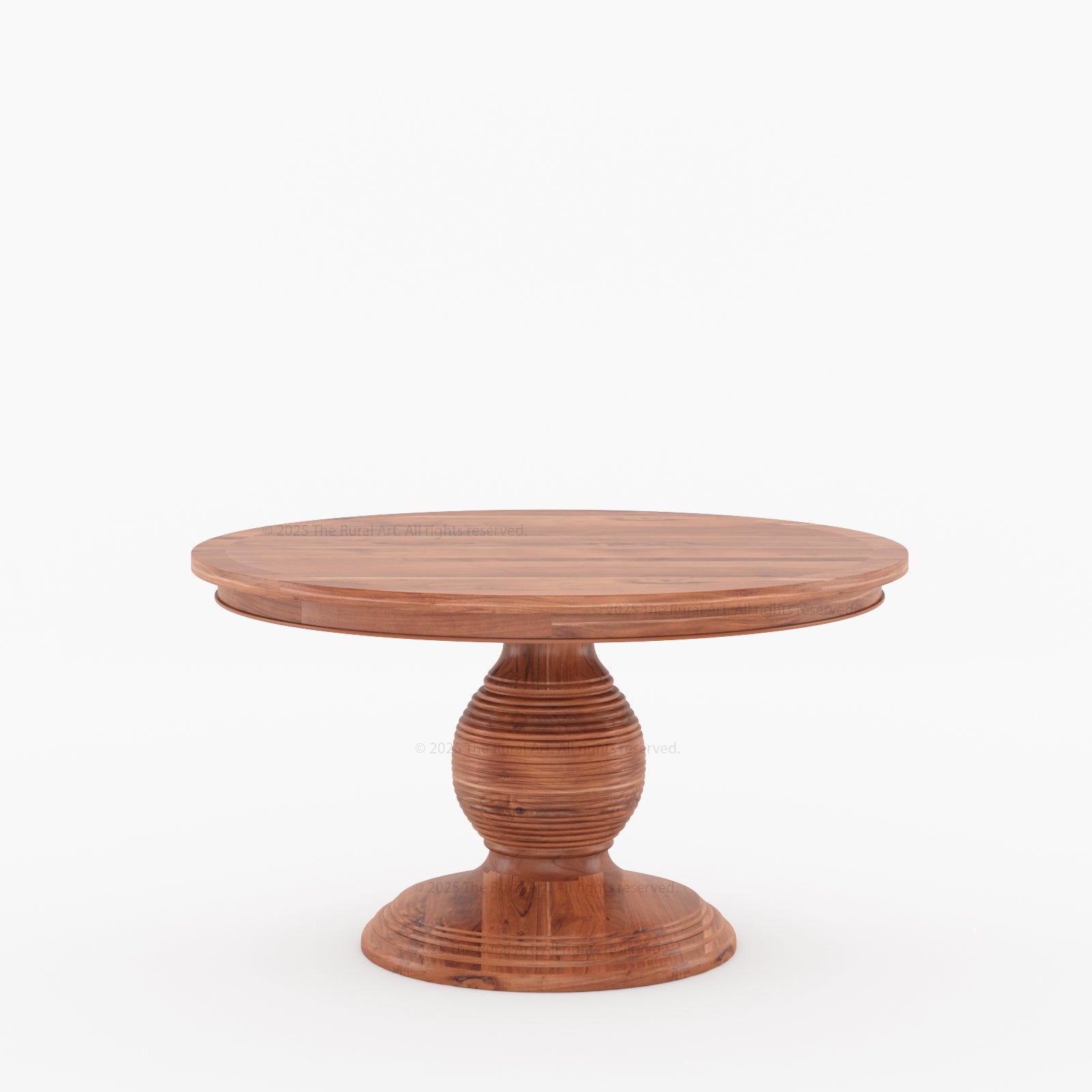 Rome Round Carved Pedestal Dining Table