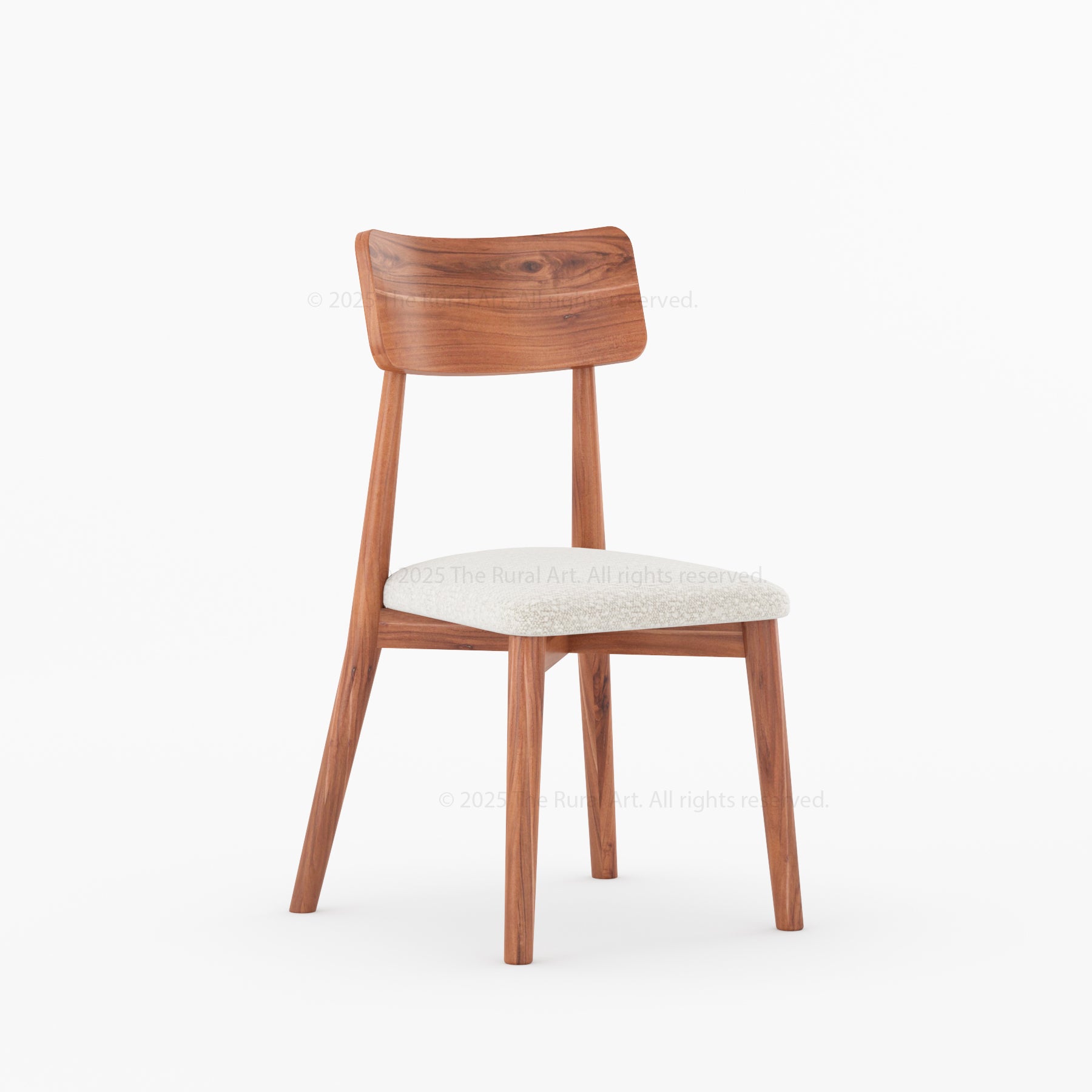 Blytheville Dining Chair – Solid Wood Frame with Bouclé Upholstered Cushion