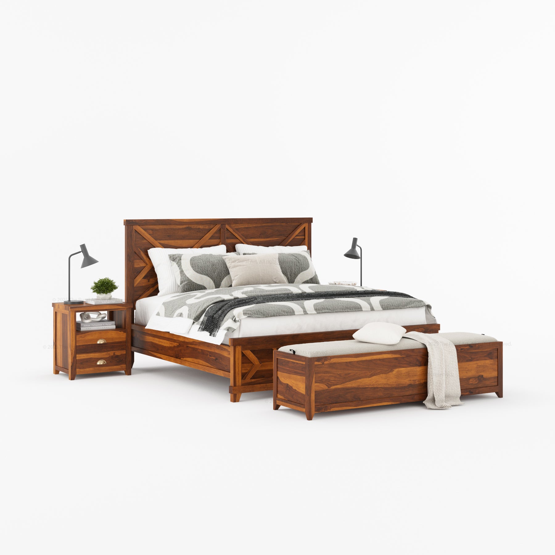 Baytown 6-Piece Solid Wood Platform Bedroom Set