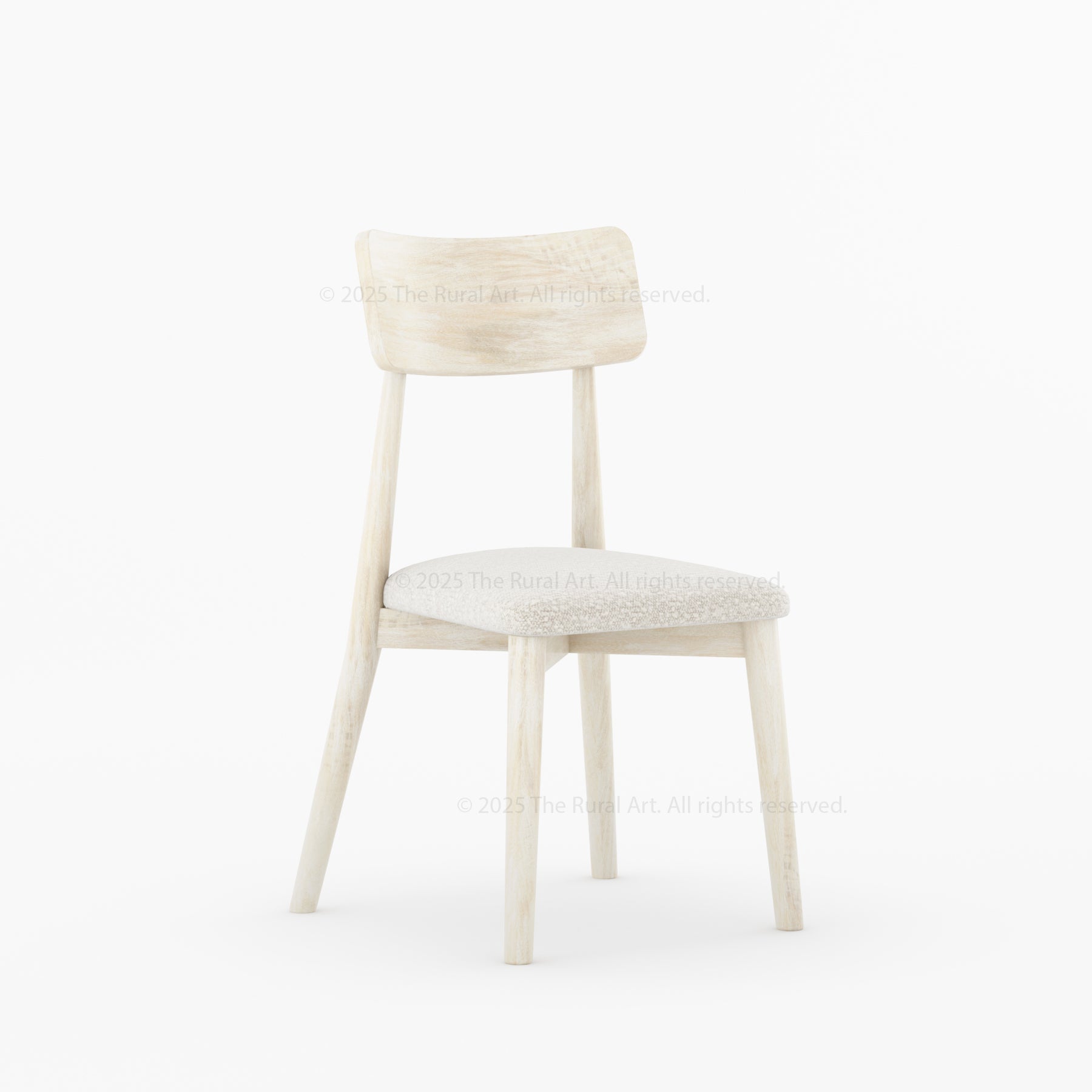 Blytheville Dining Chair – Solid Wood Frame with Bouclé Upholstered Cushion