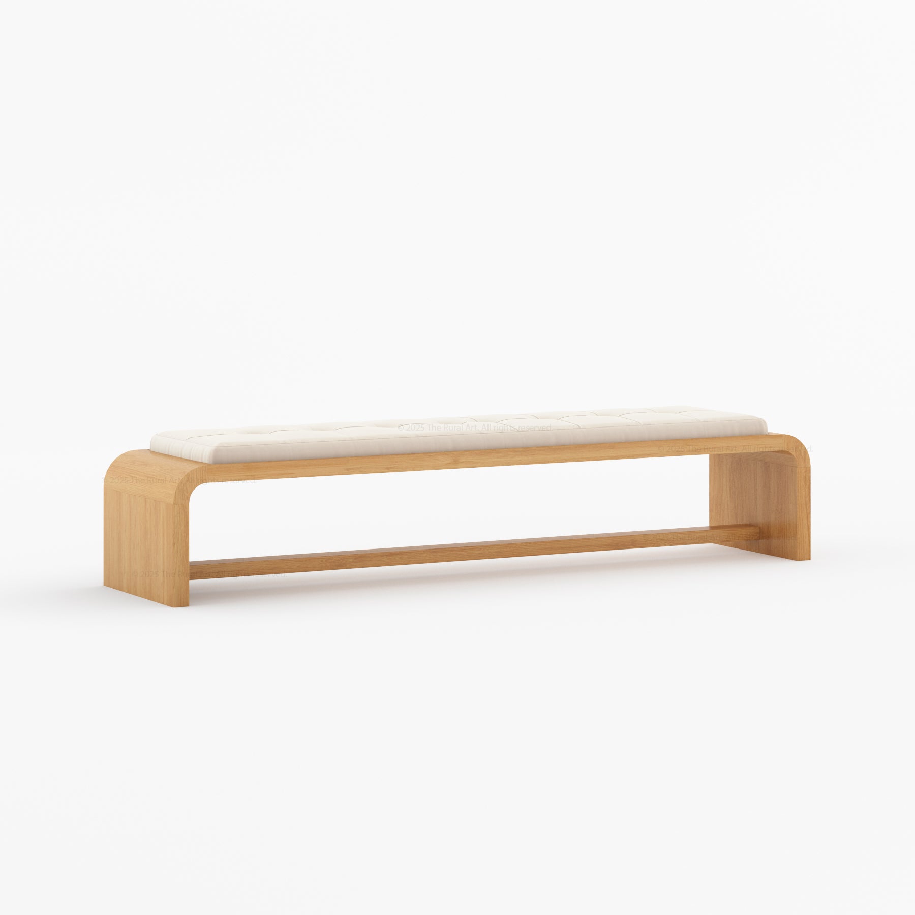 Stockton Solid Wood Upholstered Bedroom Bench 76"