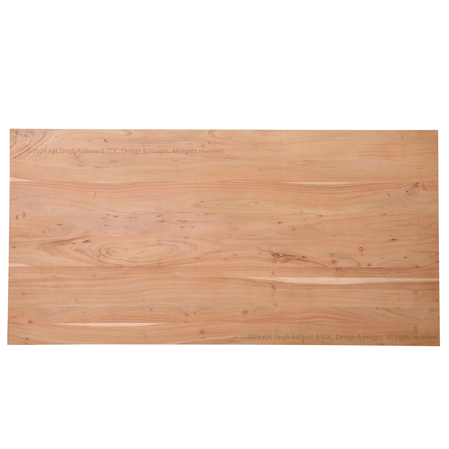 North Hempstead - Solid Wood Dining Table with Wrought Iron Base