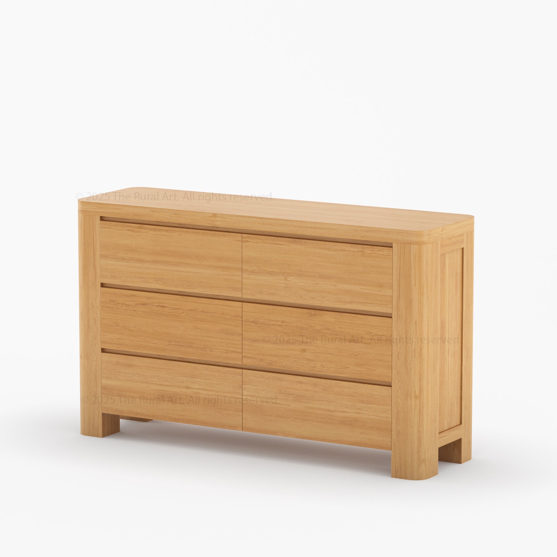 Levittown Solid Wood 6-Drawer Dresser Storage Chest