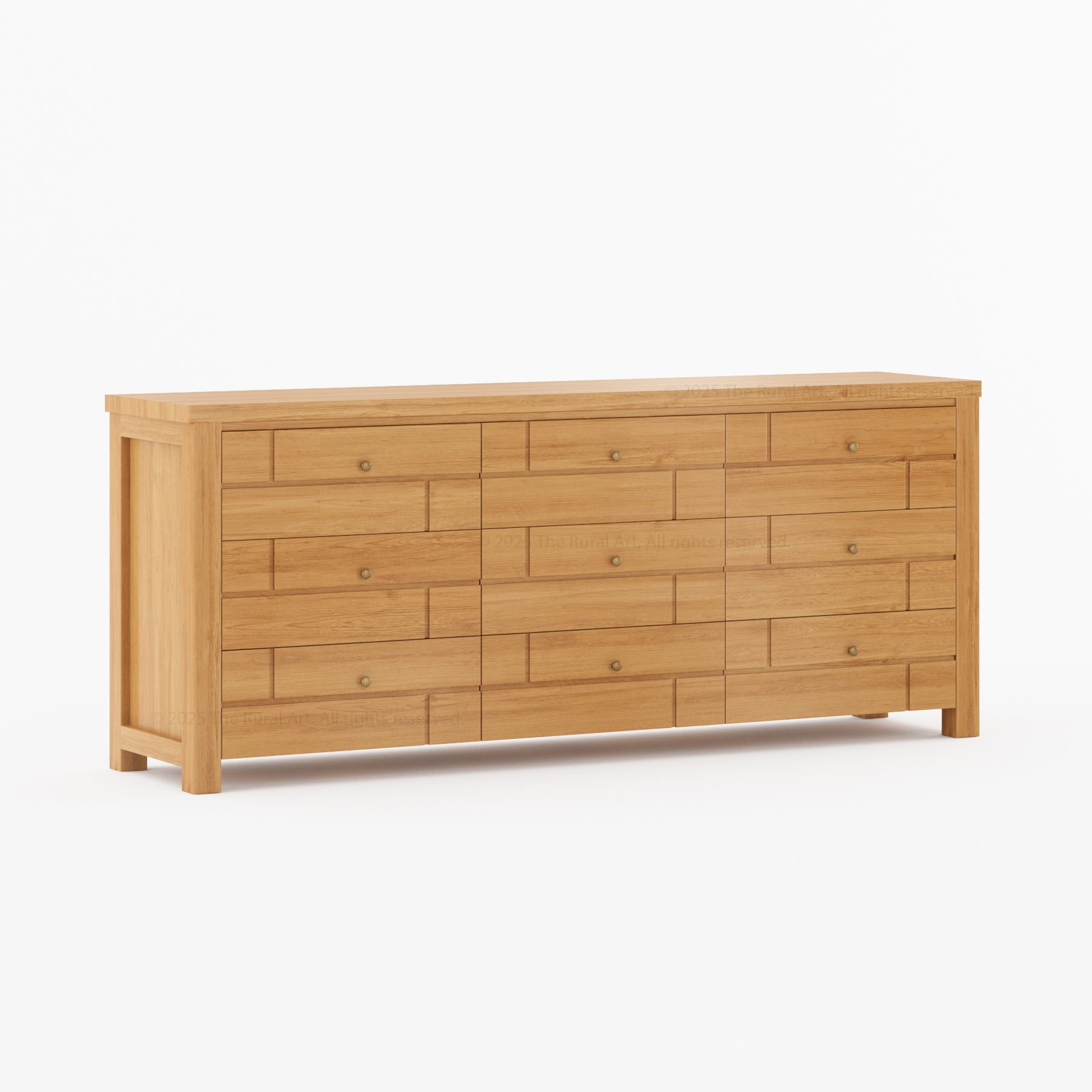 Princeton Solid Wood Dresser with Geometric Detailing