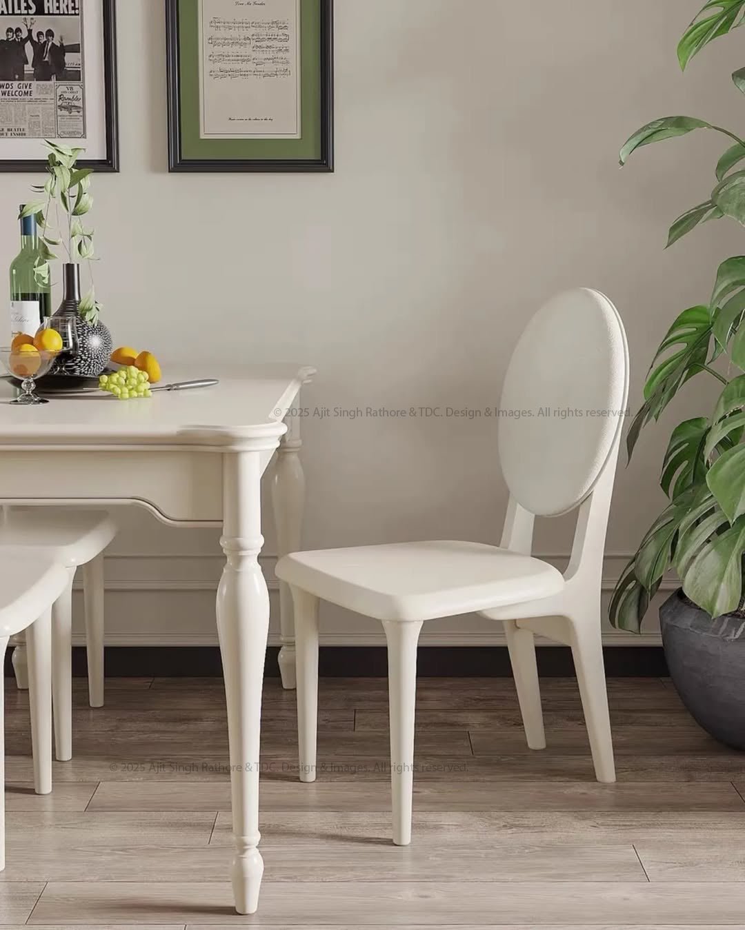 Demopolis Elegant Solid Wood Dining Table & Chair Set