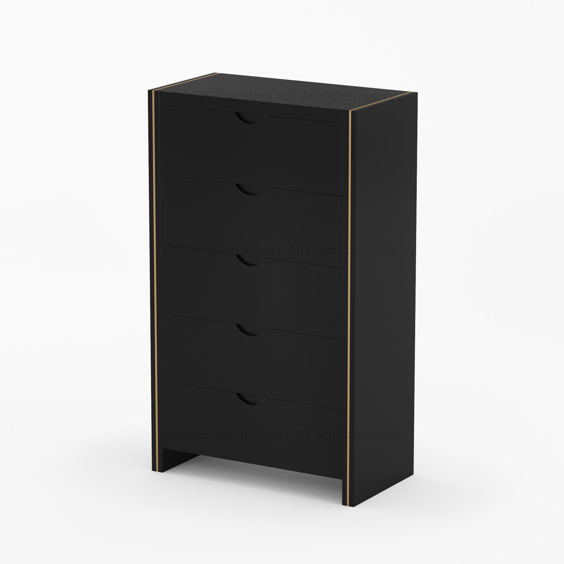 Branson Solid Wood Bedroom Collection with Brass Inlay Detailing