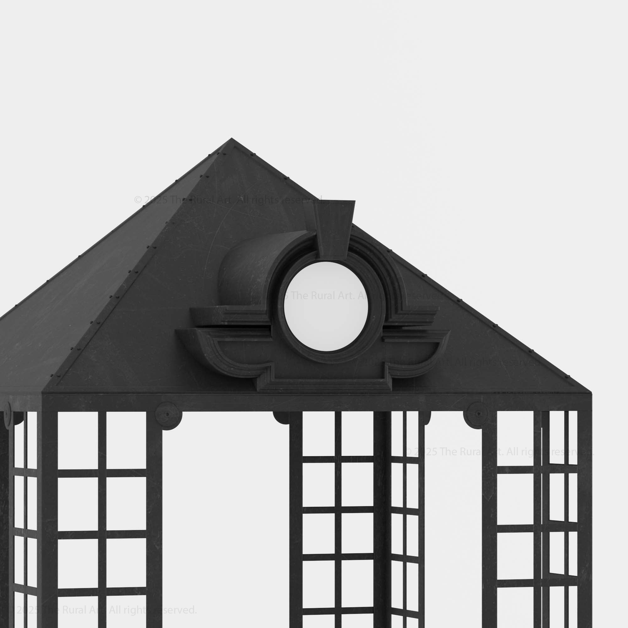 Grand Manor Wrought Iron Gazebo – Architectural Elegance with Pitched Roof