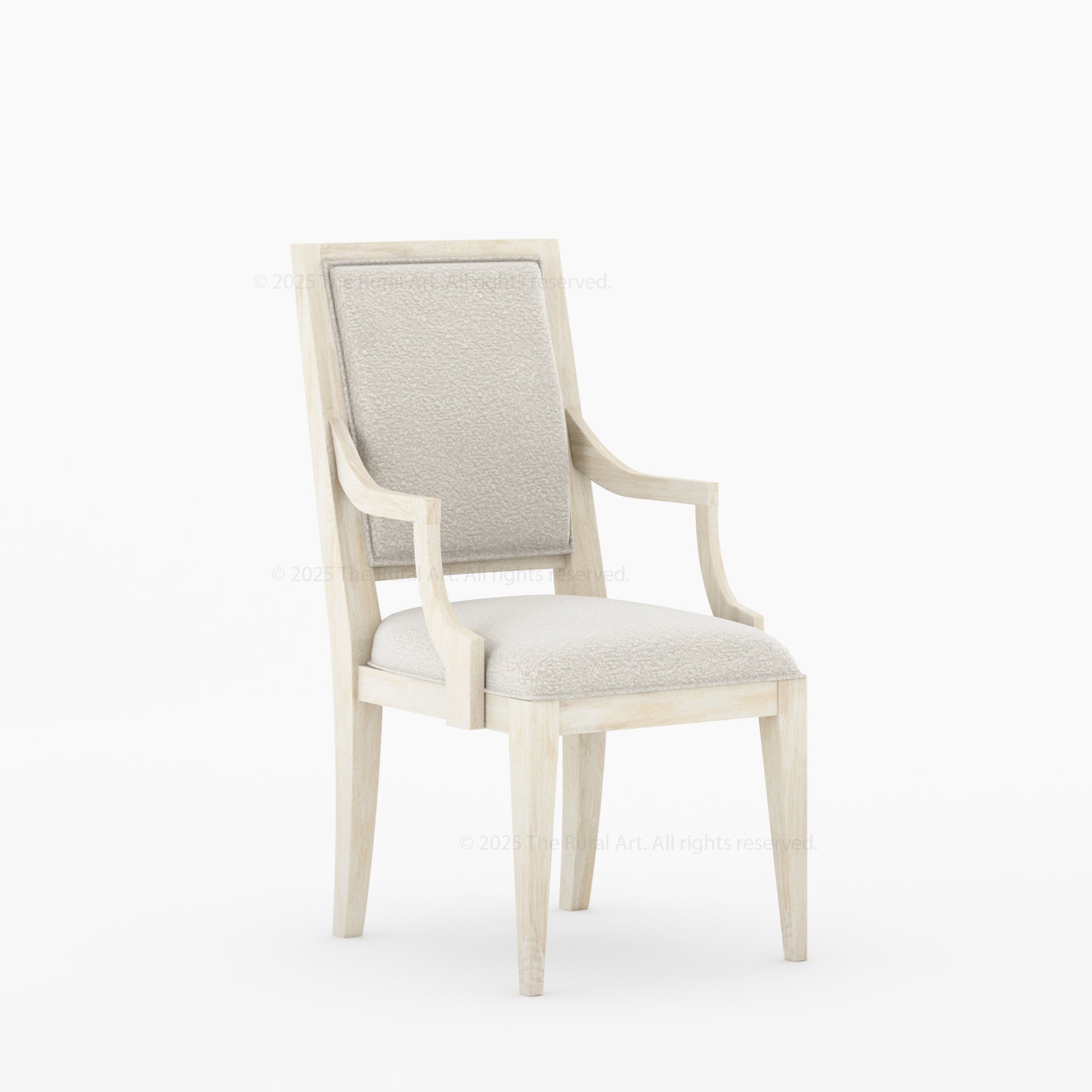 Miami Solid Wood Dining Armchair with Upholstered Seat & Back