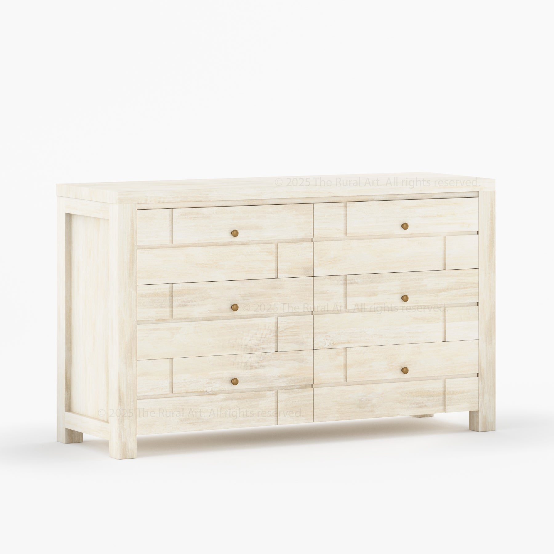 Princeton Solid Wood Dresser with Geometric Detailing