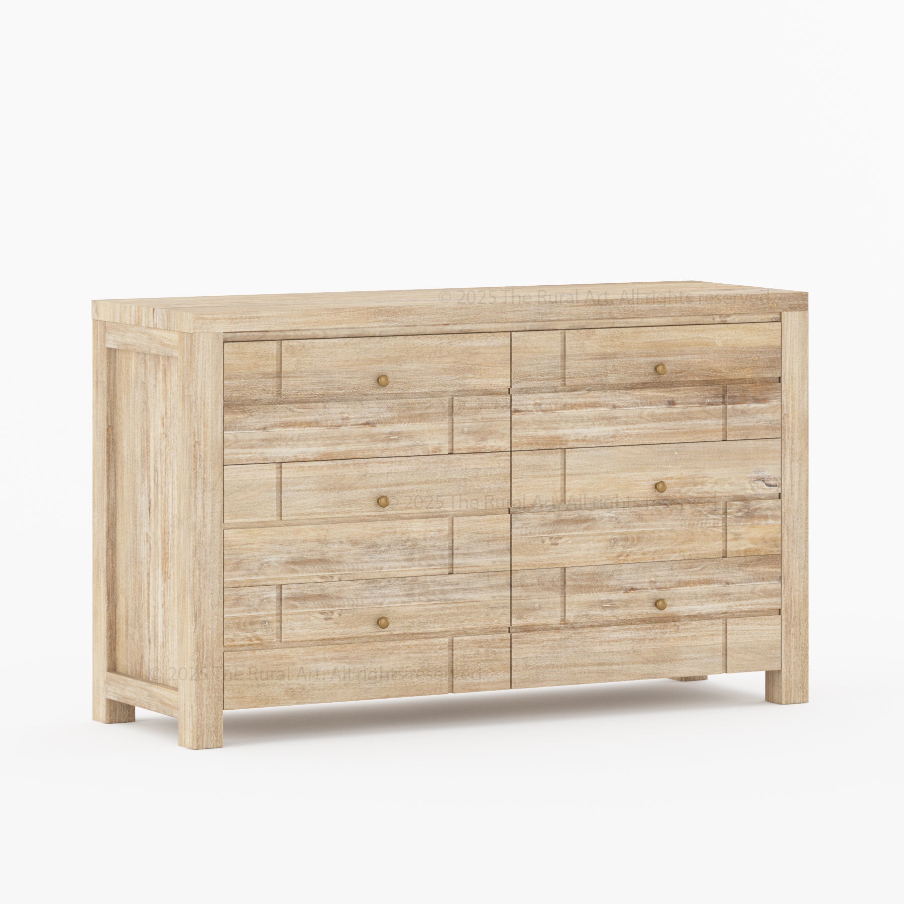 Princeton Solid Wood Dresser with Geometric Detailing