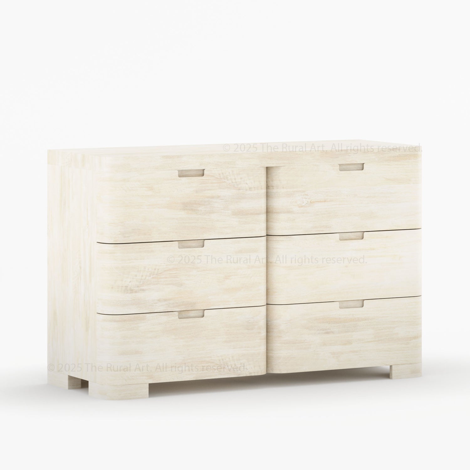 Beverly 6-Drawer Dresser | Solid Wood with Rounded Corners