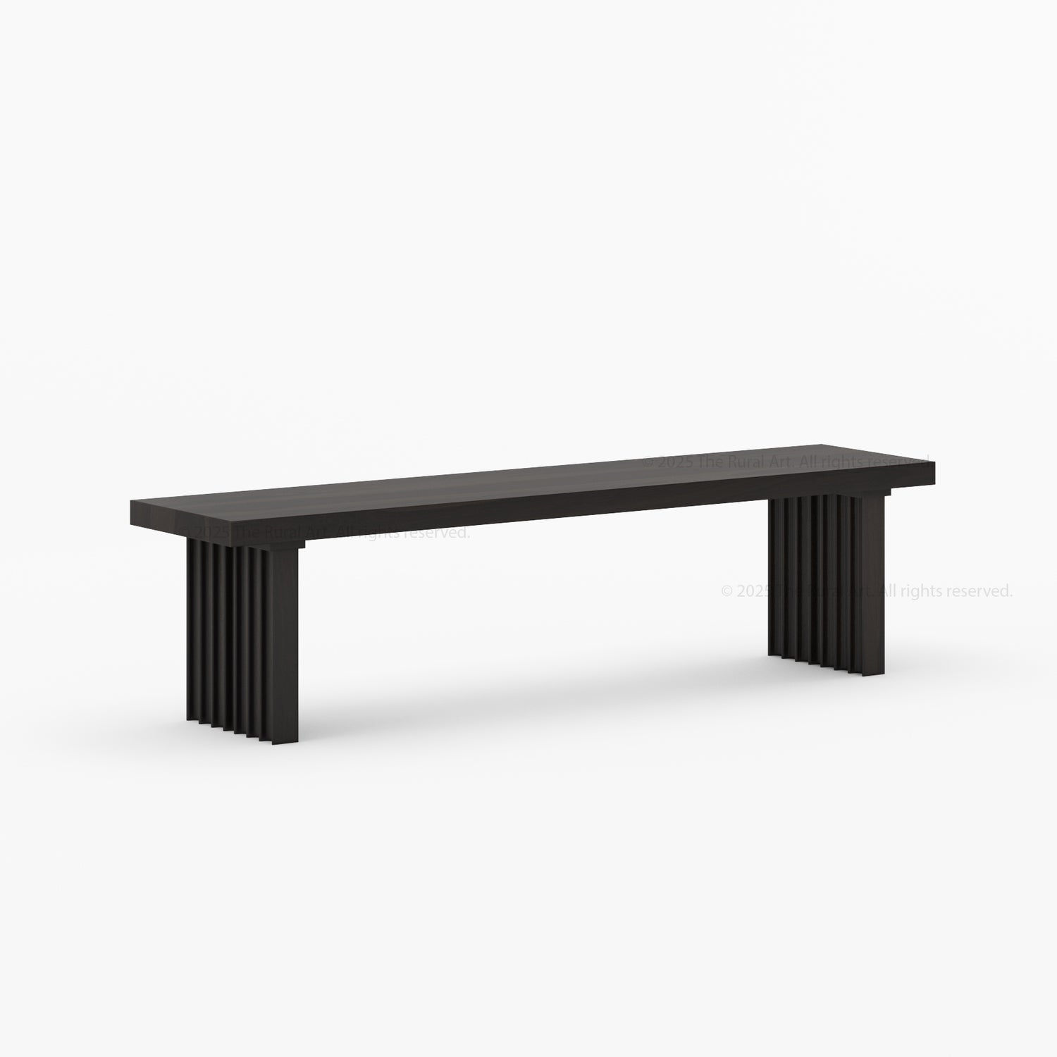 Montecito Fluted Backless Dining Bench