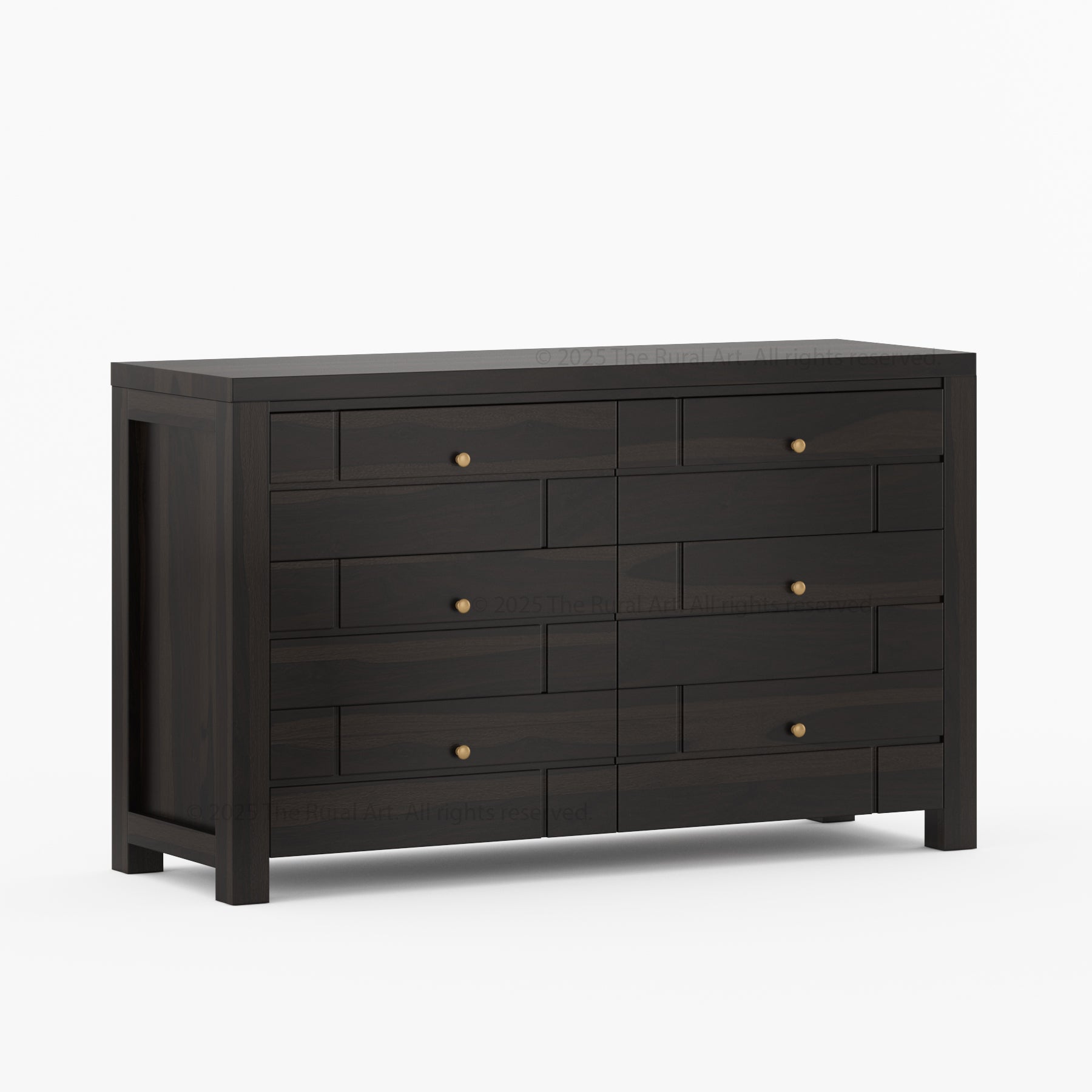 Princeton Solid Wood Dresser with Geometric Detailing