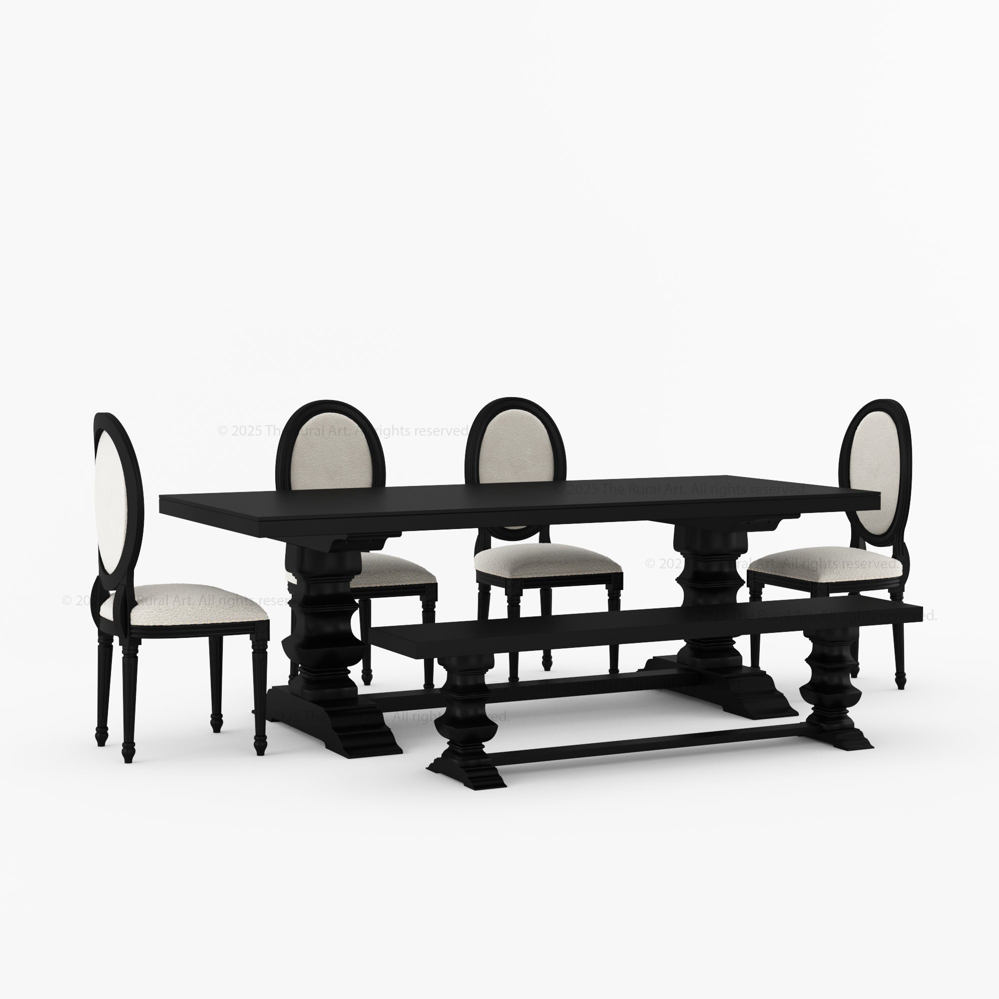 Crossett Solid Wood Dining Table Set with Upholstered Chairs Optional Bench