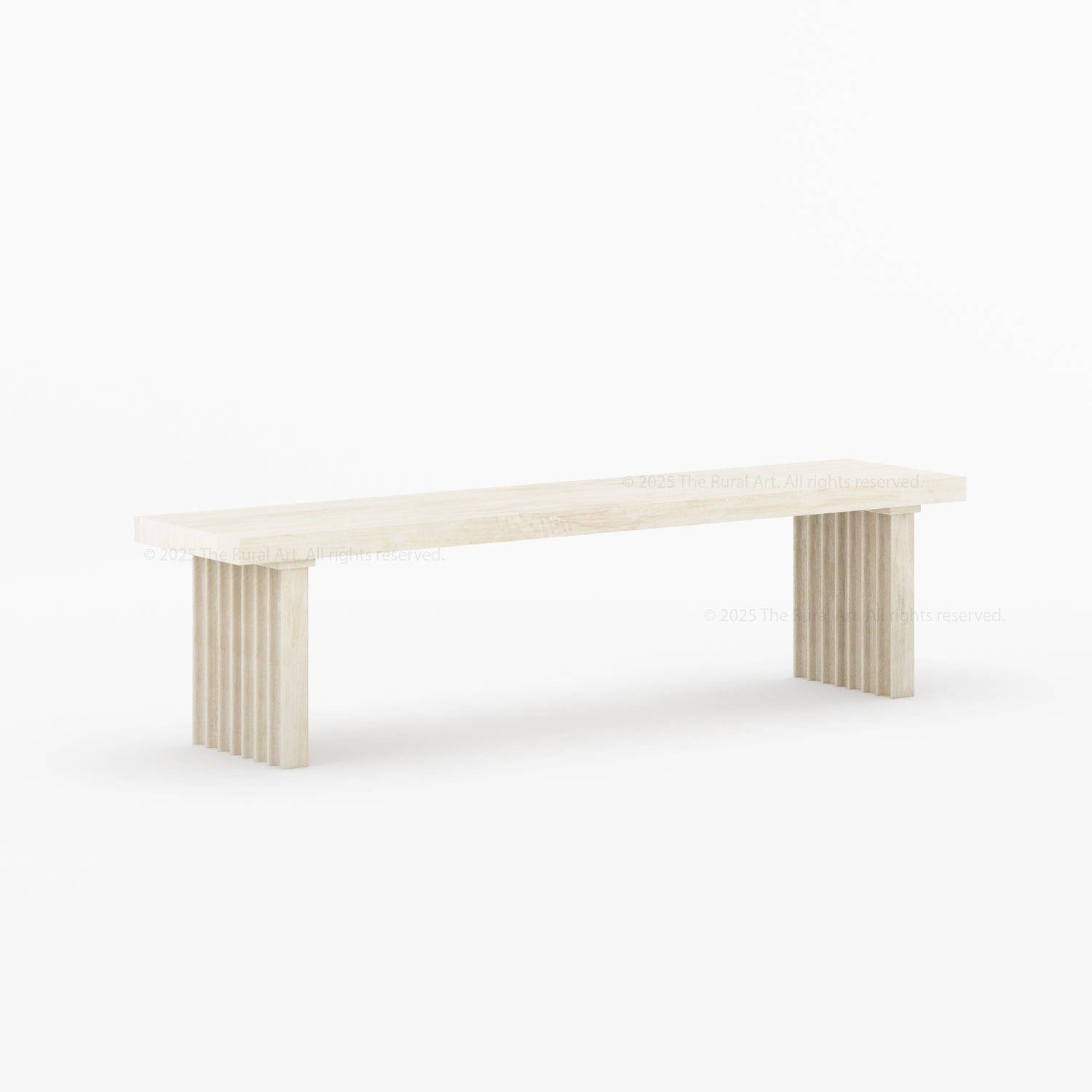 Montecito Fluted Backless Dining Bench