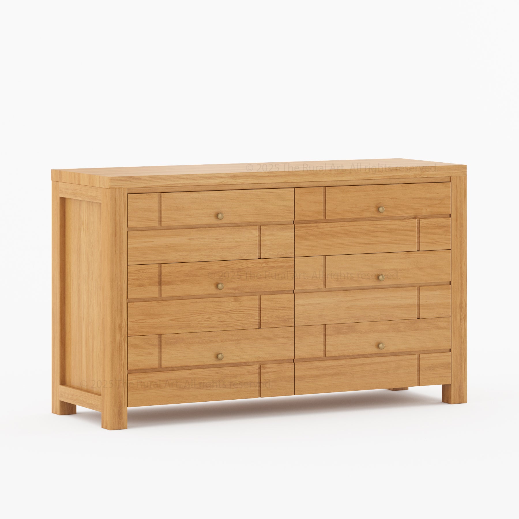 Princeton Solid Wood Dresser with Geometric Detailing