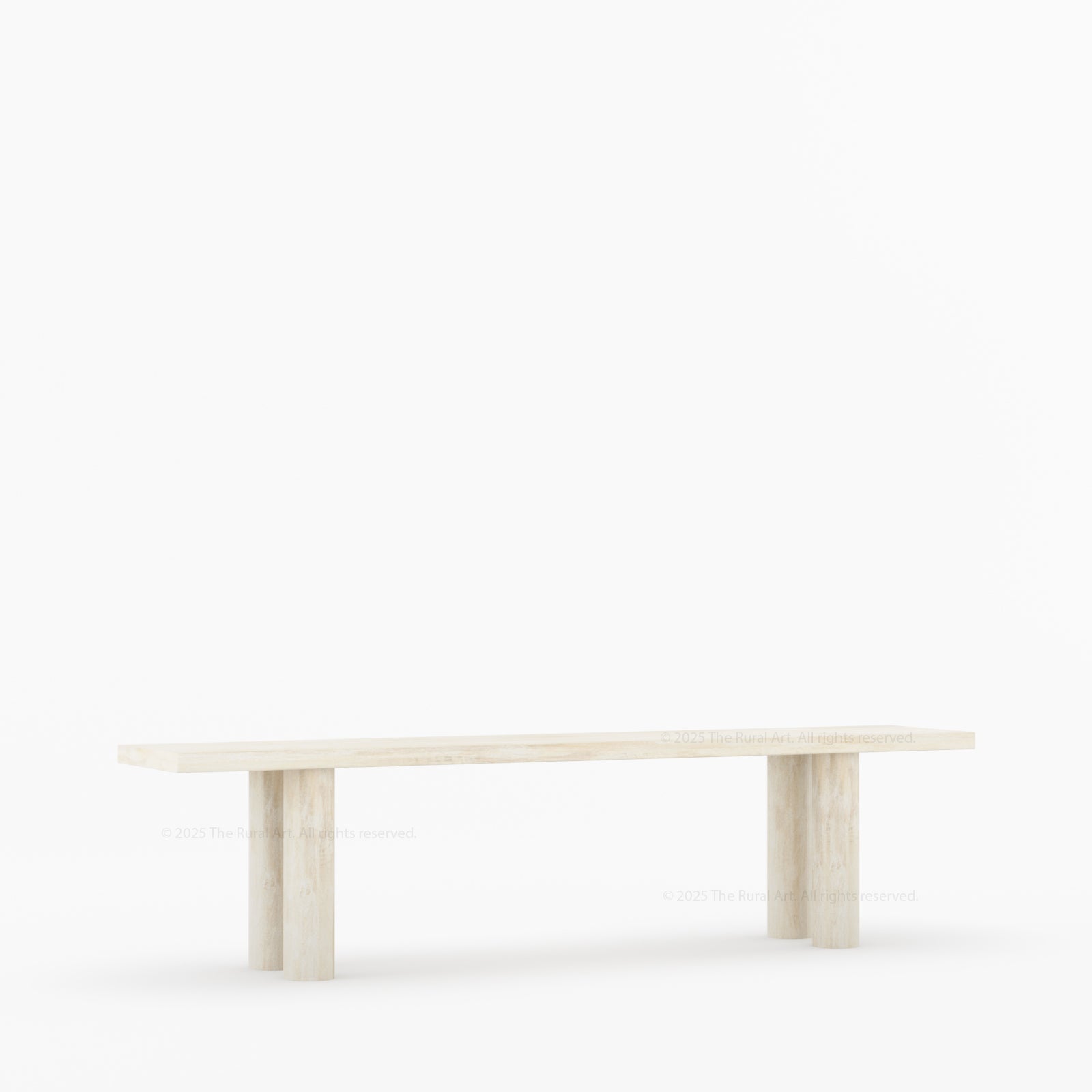 New York Modern Dining Bench | Solid Wood with Sculptural Legs & Inlay Accents