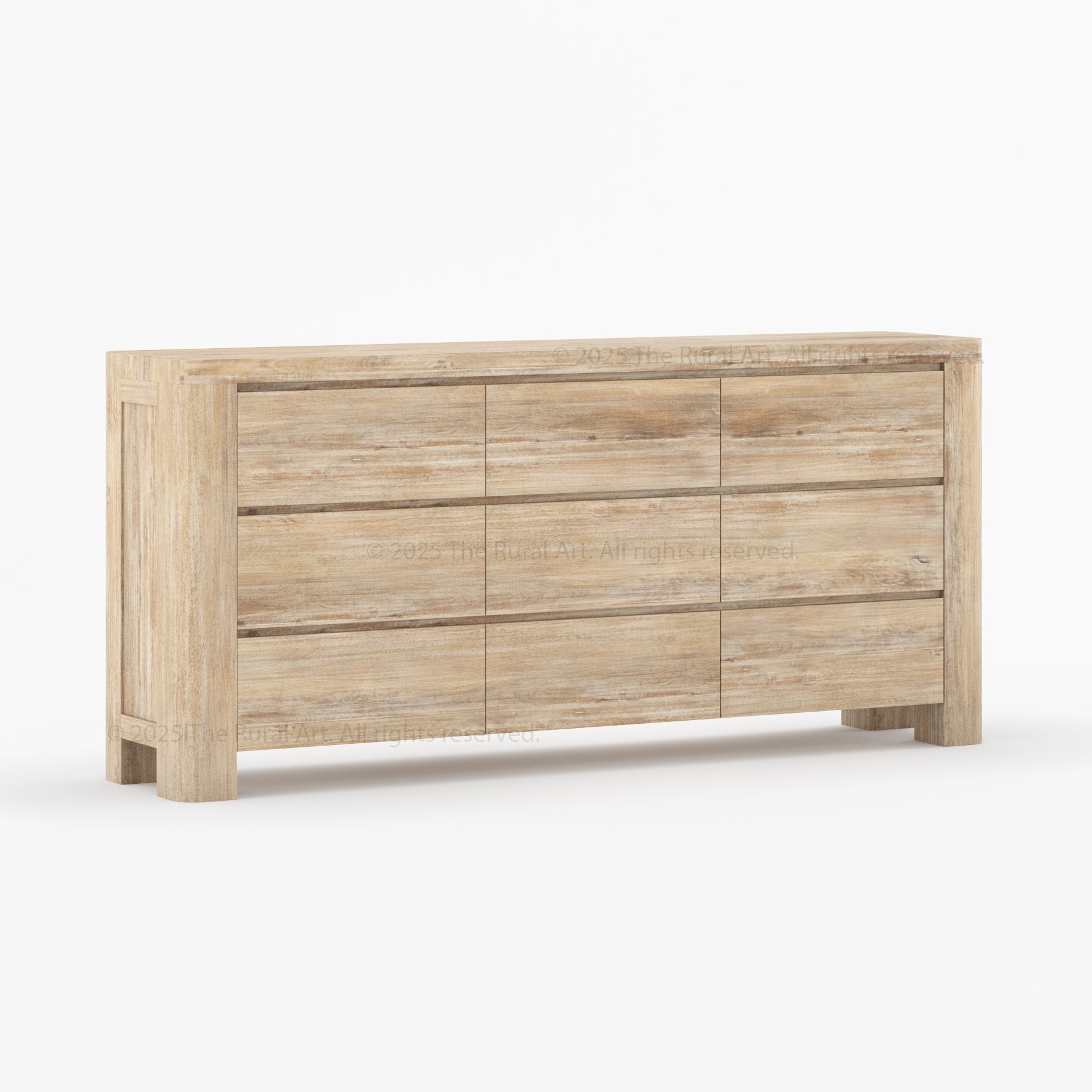 Levittown Solid Wood 6-Drawer Dresser Storage Chest