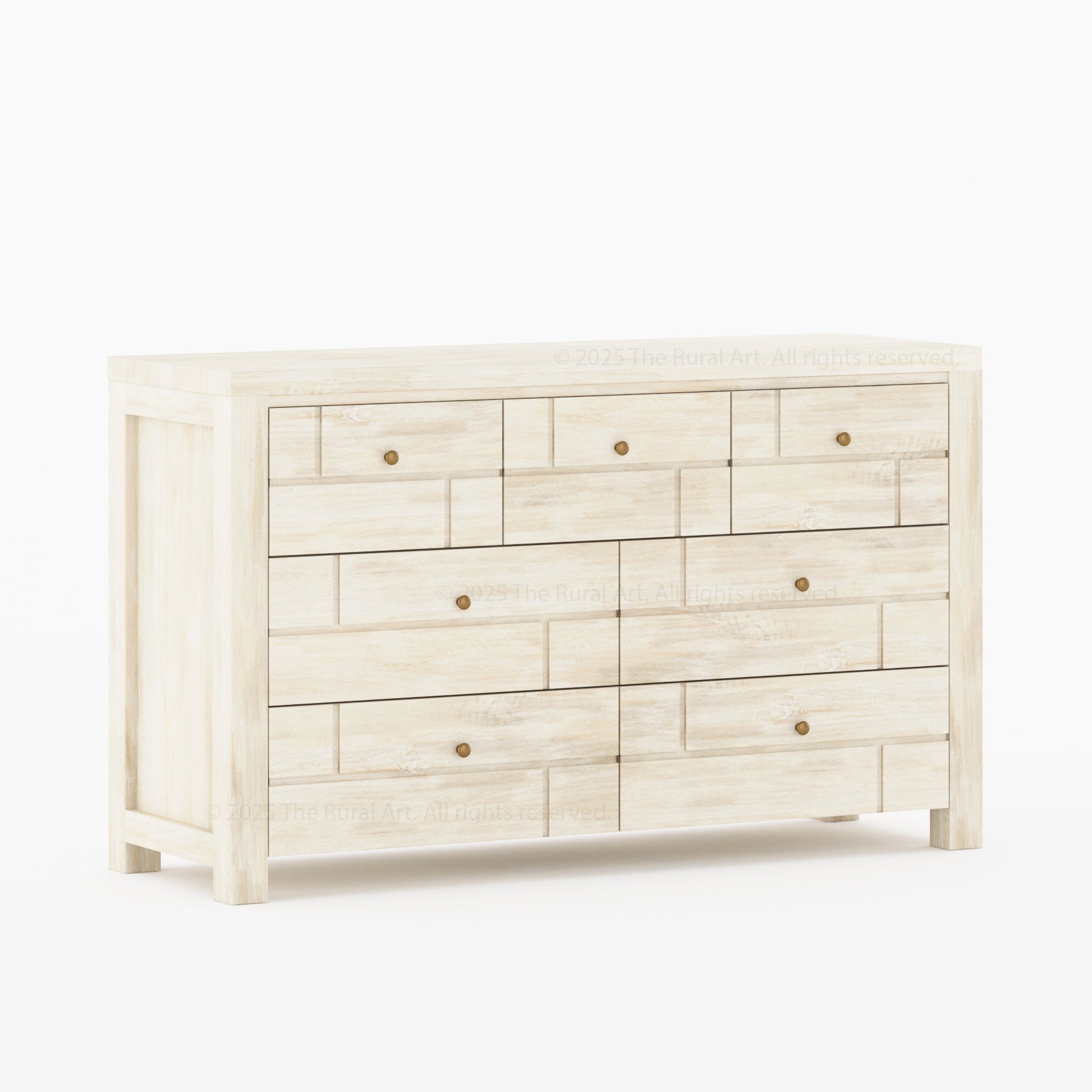Princeton Solid Wood Dresser with Geometric Detailing