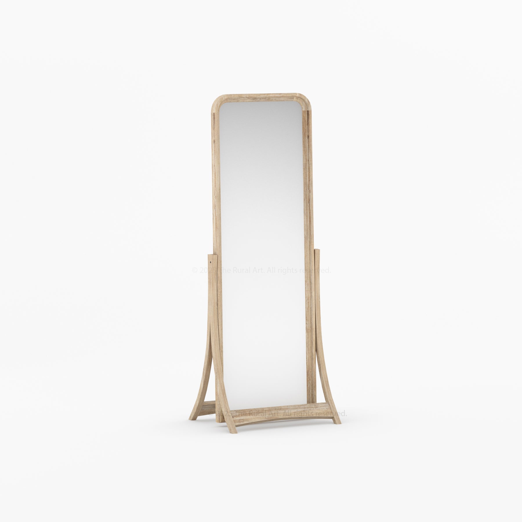 Garland Solid Wood Full-Length Freestanding Dressing Mirror with Rounded Frame