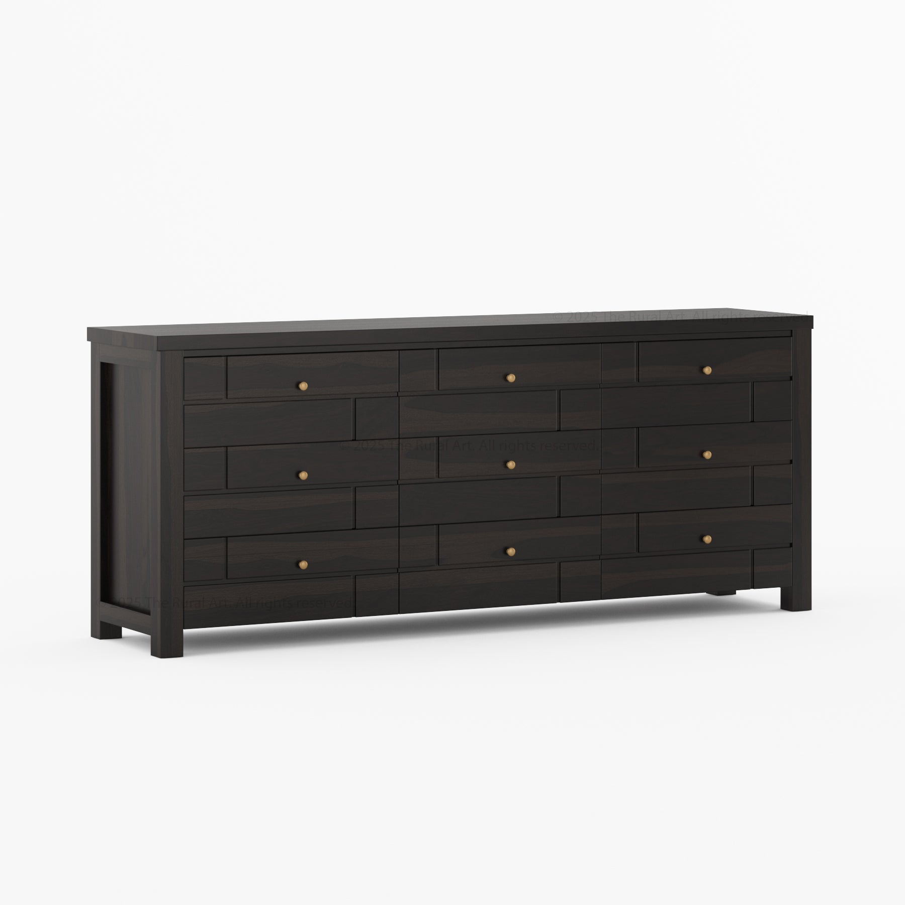 Princeton Solid Wood Dresser with Geometric Detailing