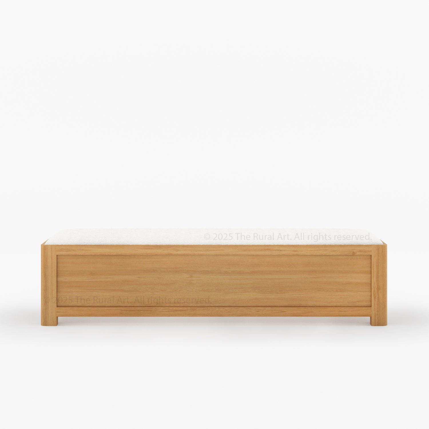 Beverly Bedside Bench | Solid Wood Frame with Upholstered Seat