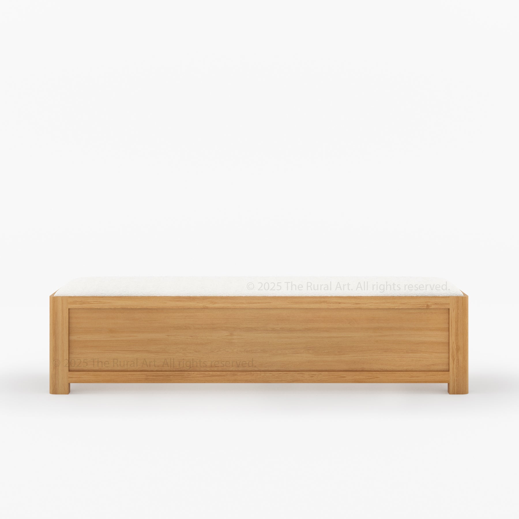 Beverly Bedside Bench | Solid Wood Frame with Upholstered Seat