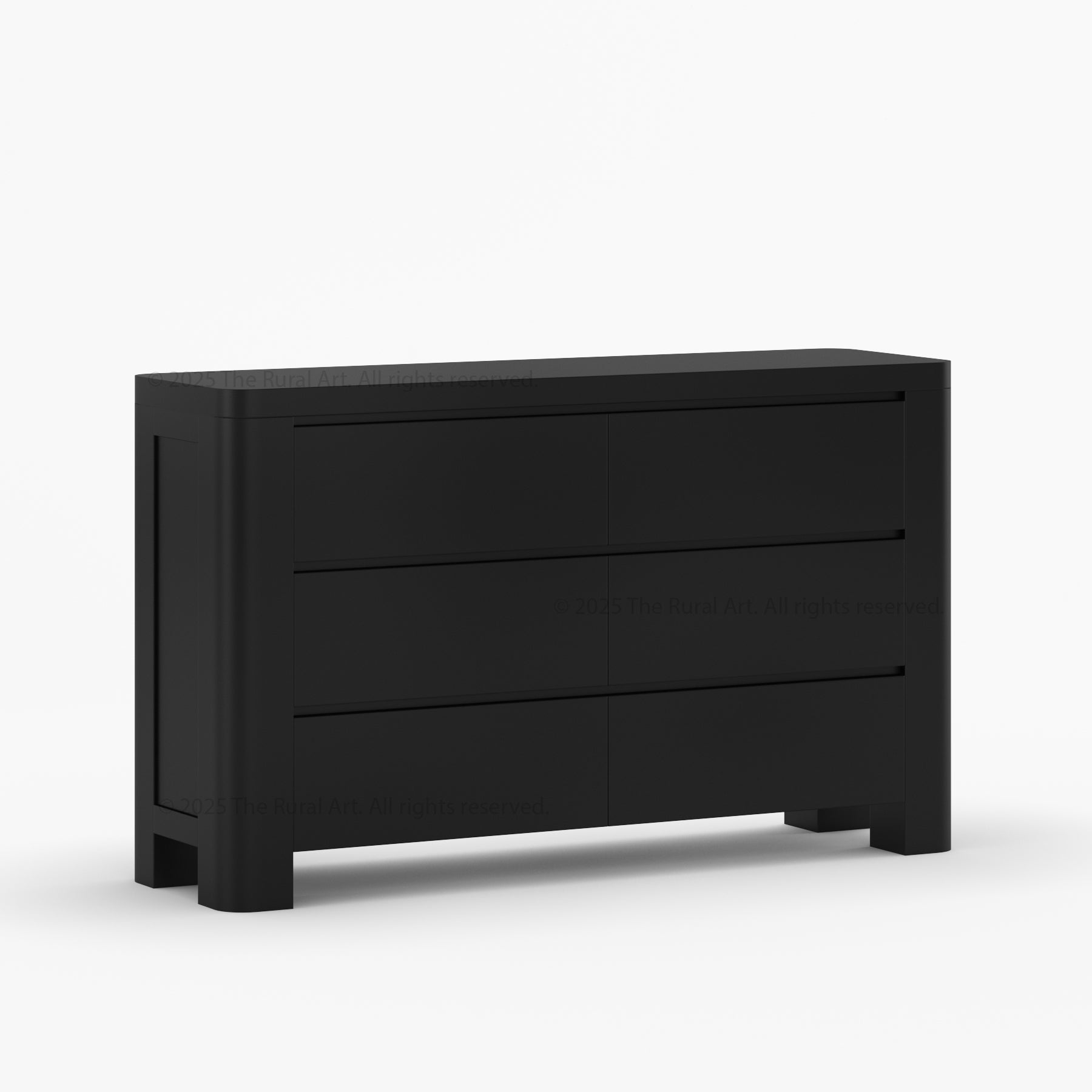 Levittown Solid Wood 6-Drawer Dresser Storage Chest