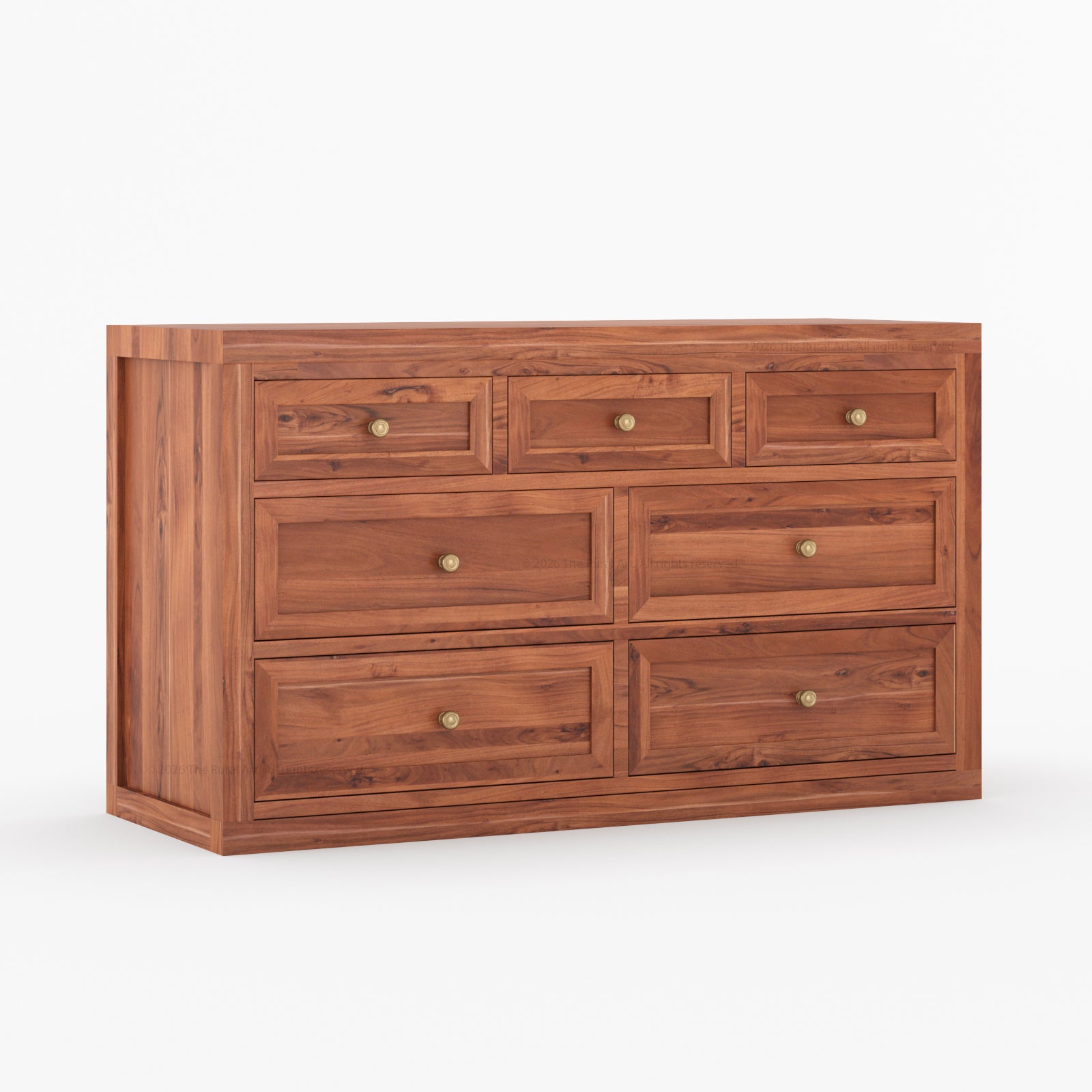 Seward Solid Wood Dresser with Panel Detailing
