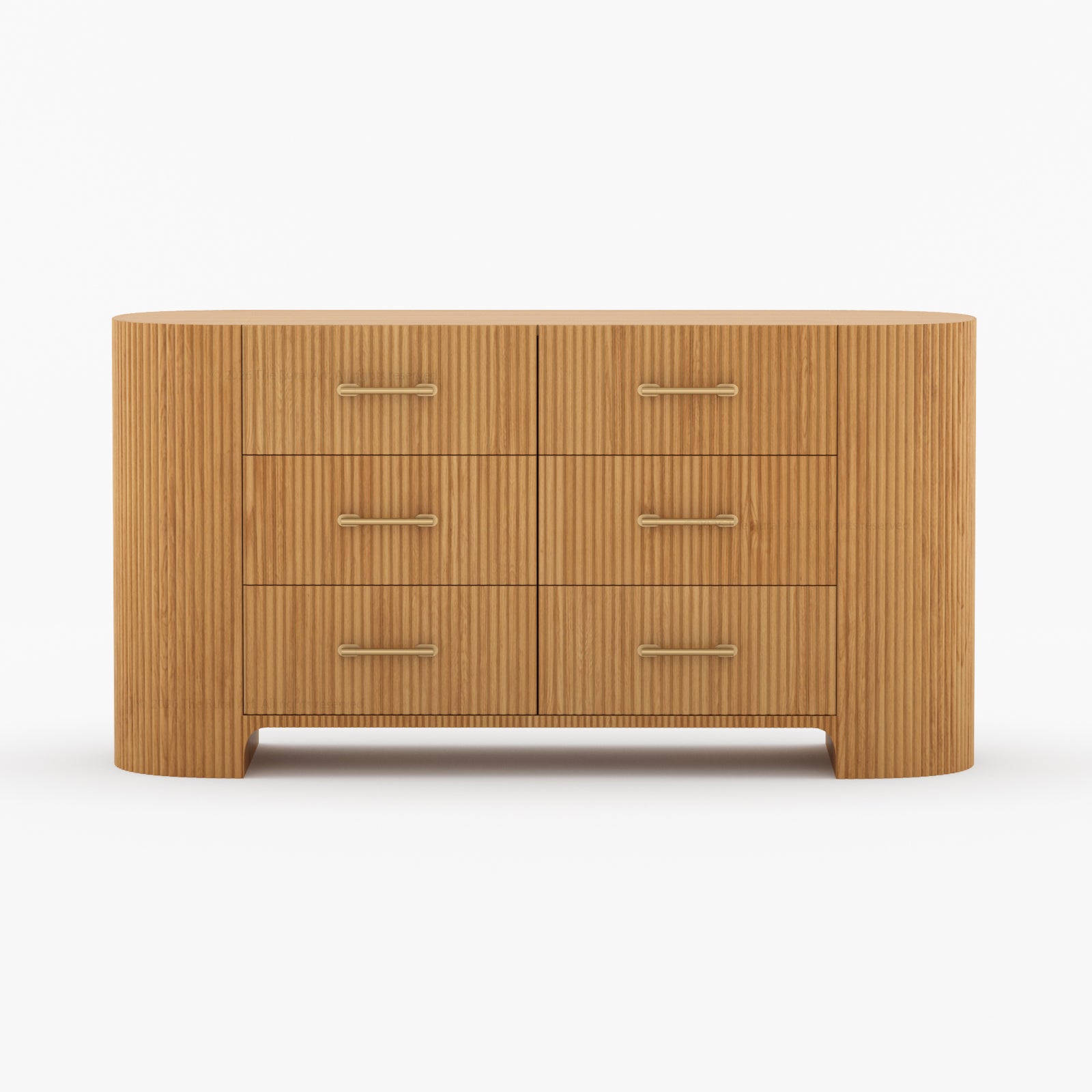 Bartow Modern Solid Wood Bedroom Set with Fluted Detailing