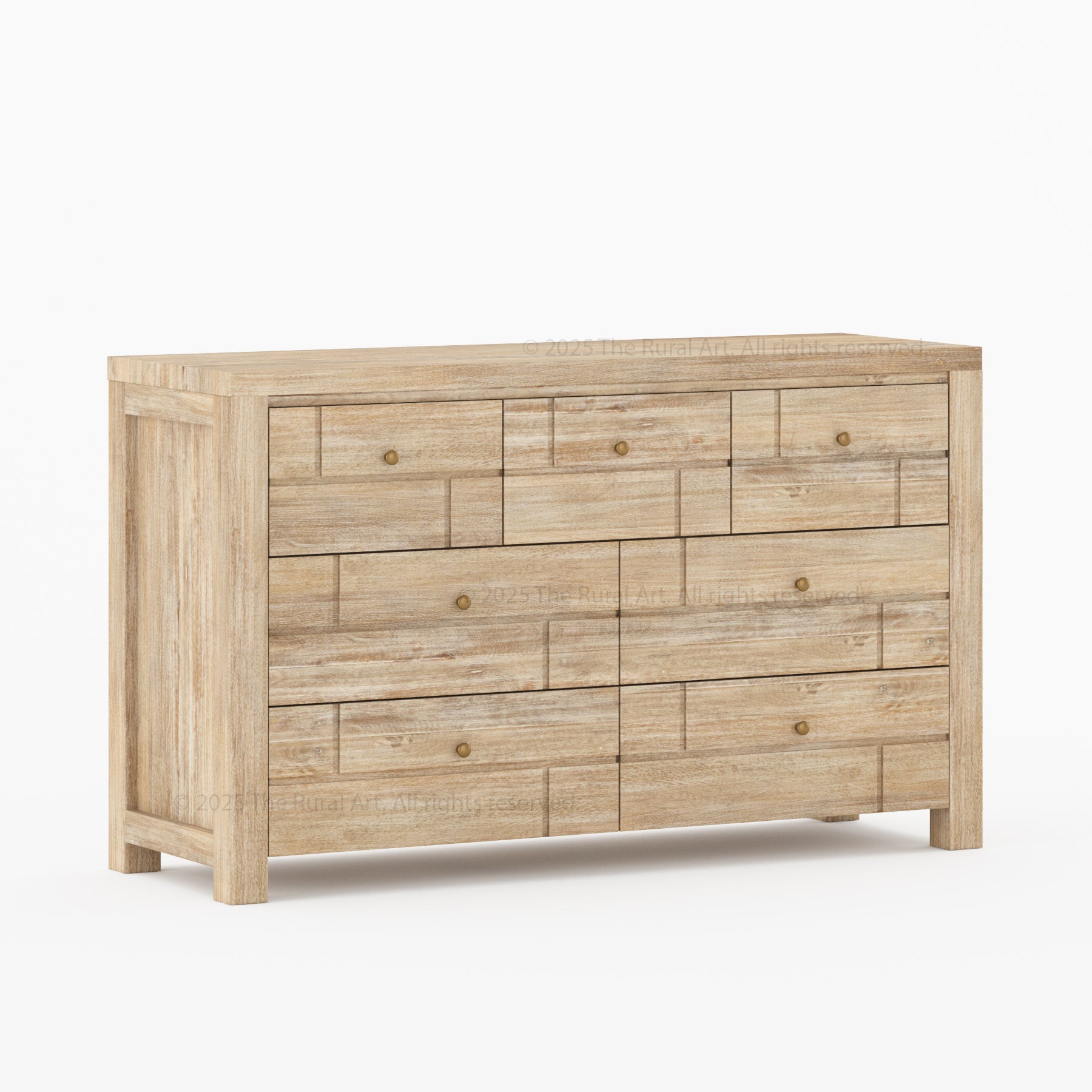 Princeton Solid Wood Dresser with Geometric Detailing