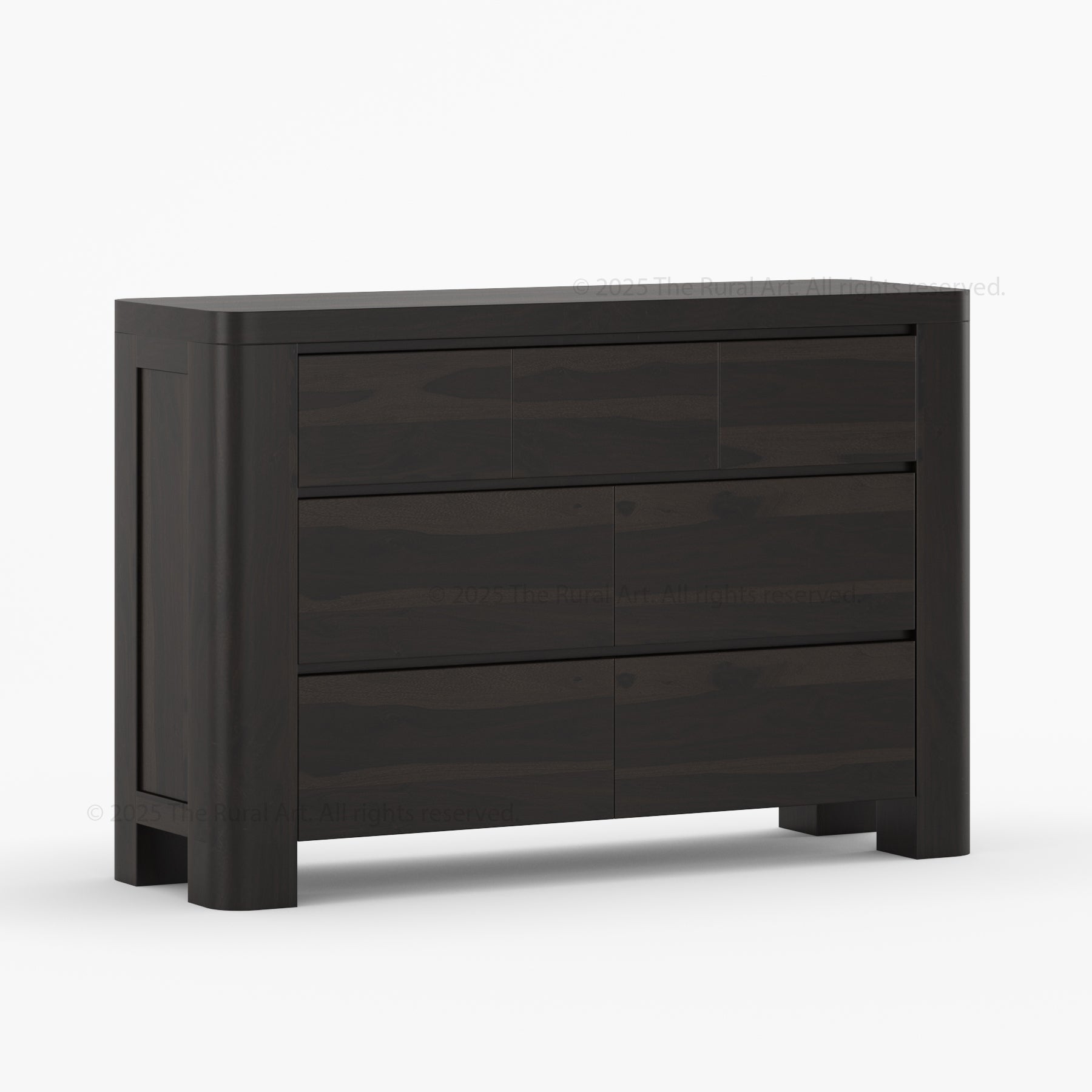 Levittown Solid Wood 6-Drawer Dresser Storage Chest