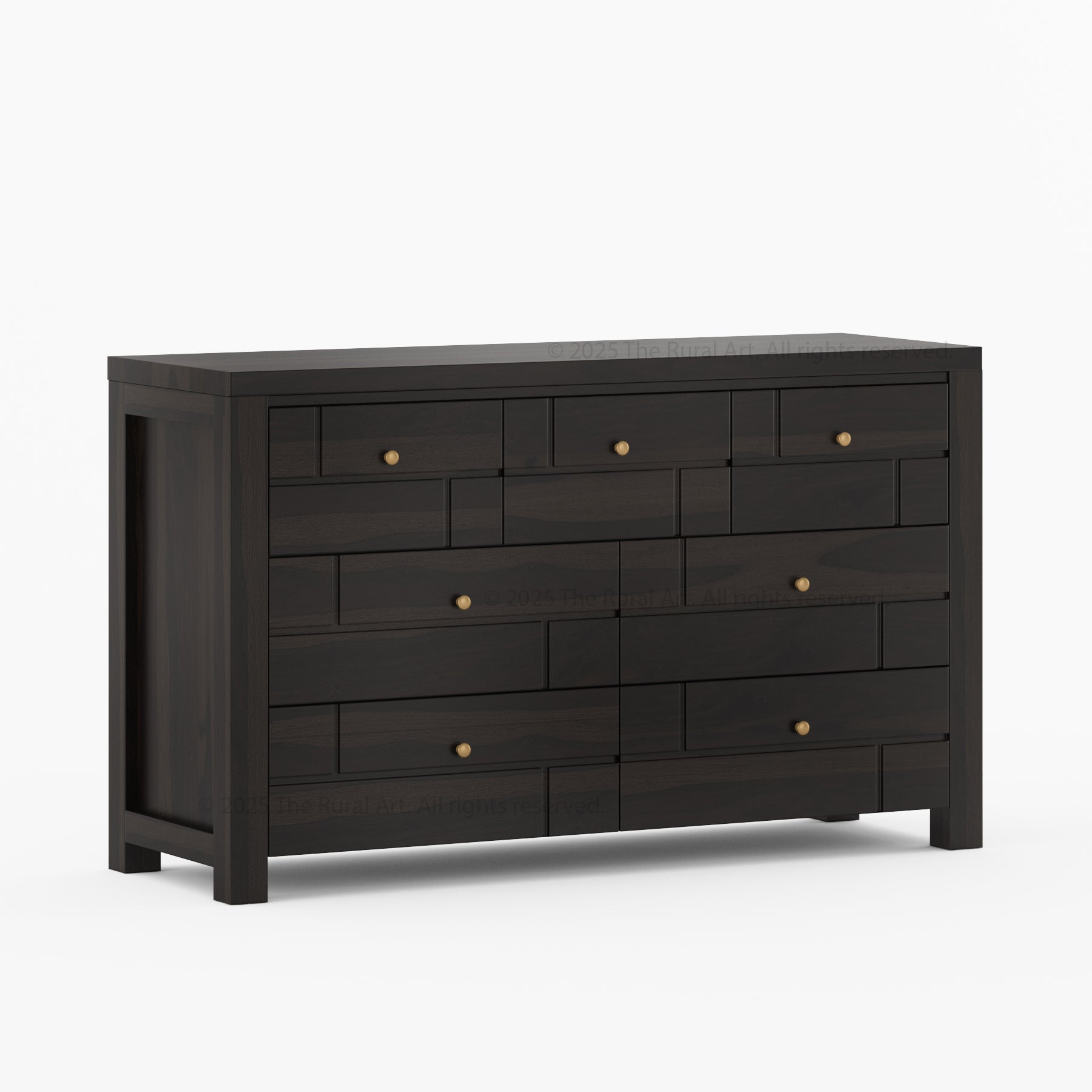 Princeton Solid Wood Dresser with Geometric Detailing