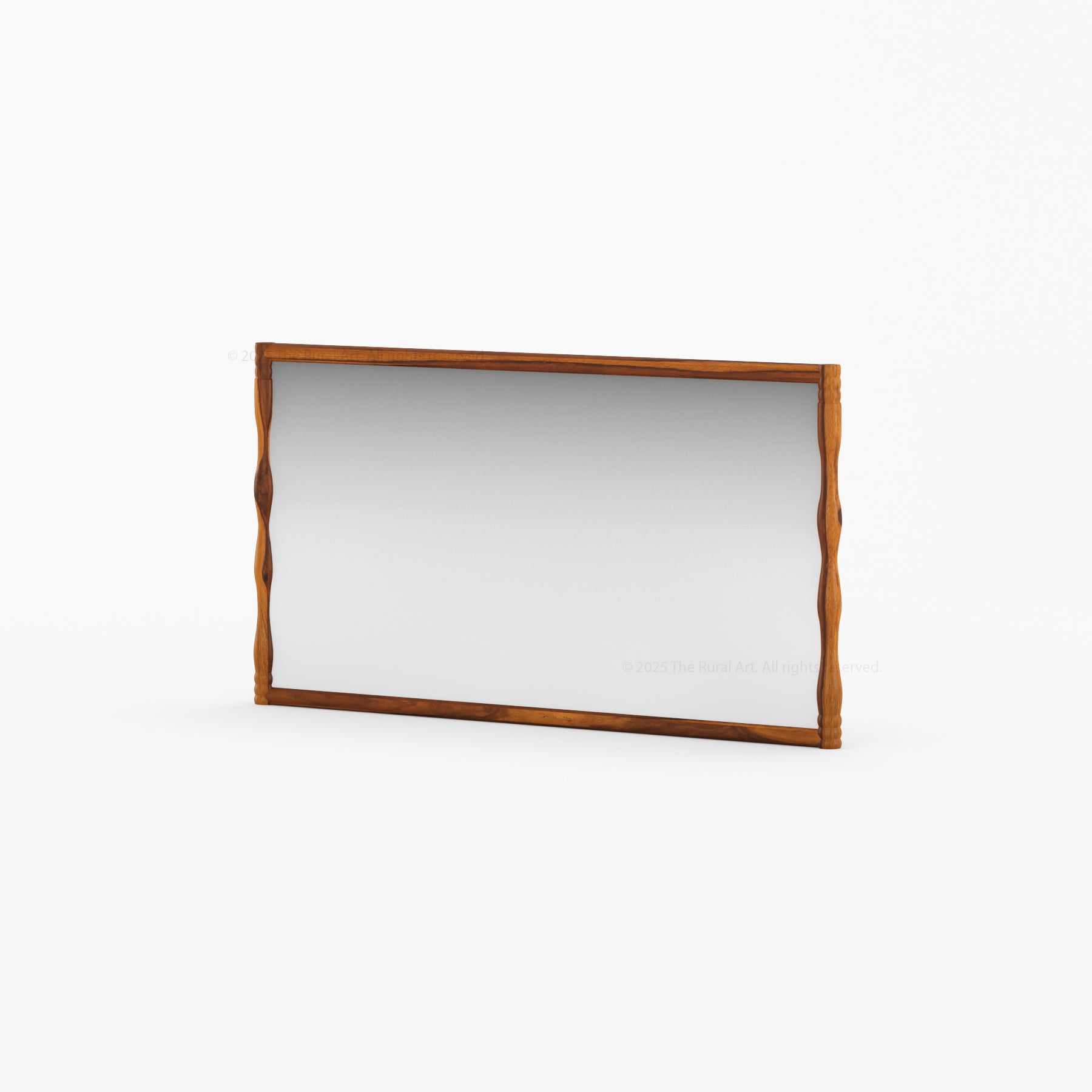 Jasper Solid Wood Mirror Frame with Sculpted Vertical Edges