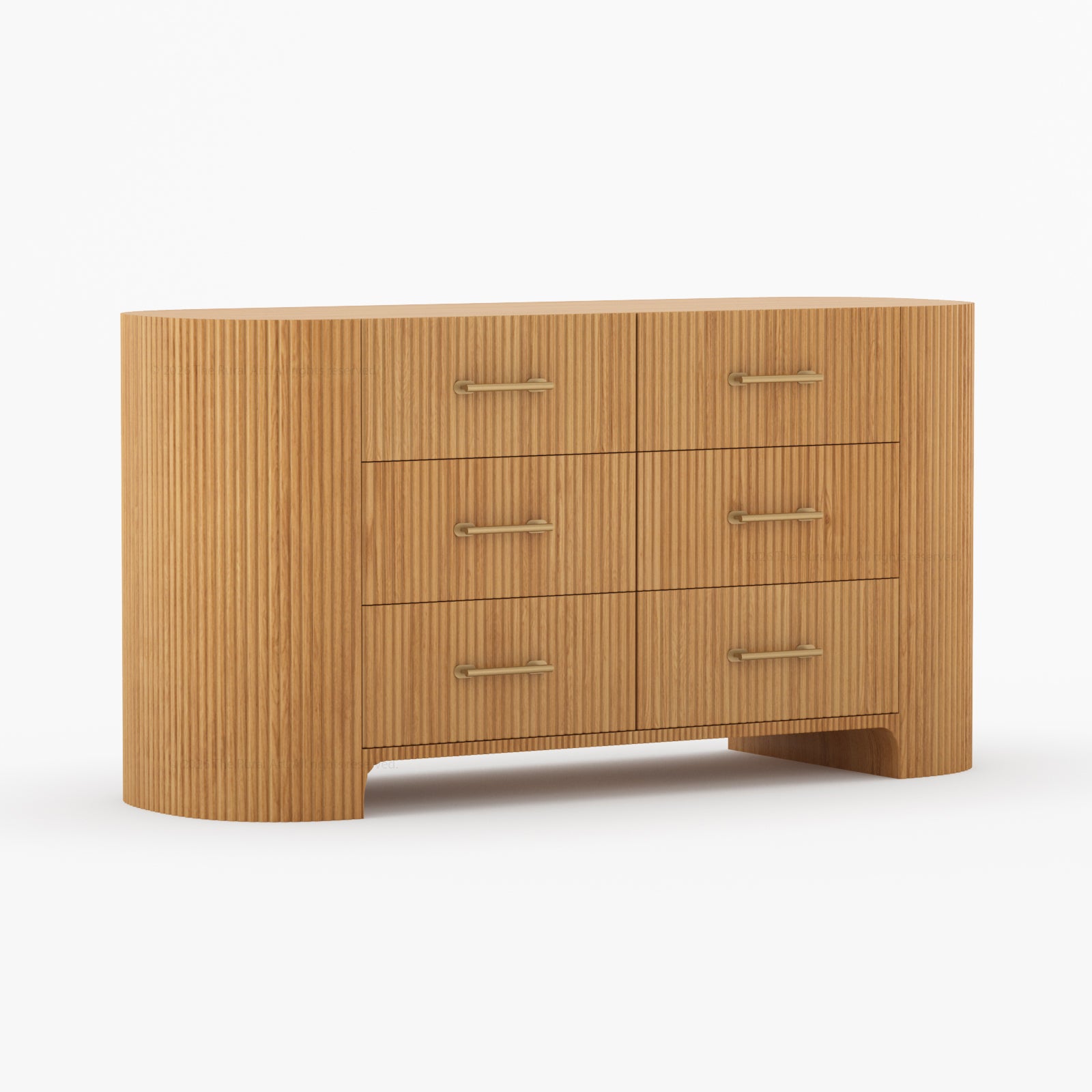 Bartow Modern Solid Wood Bedroom Set with Fluted Detailing