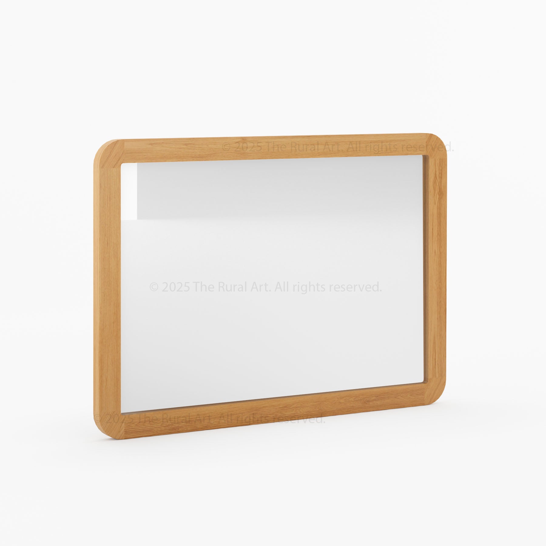Beverly Wall Mirror | Rounded Solid Wood Frame in Natural Finish