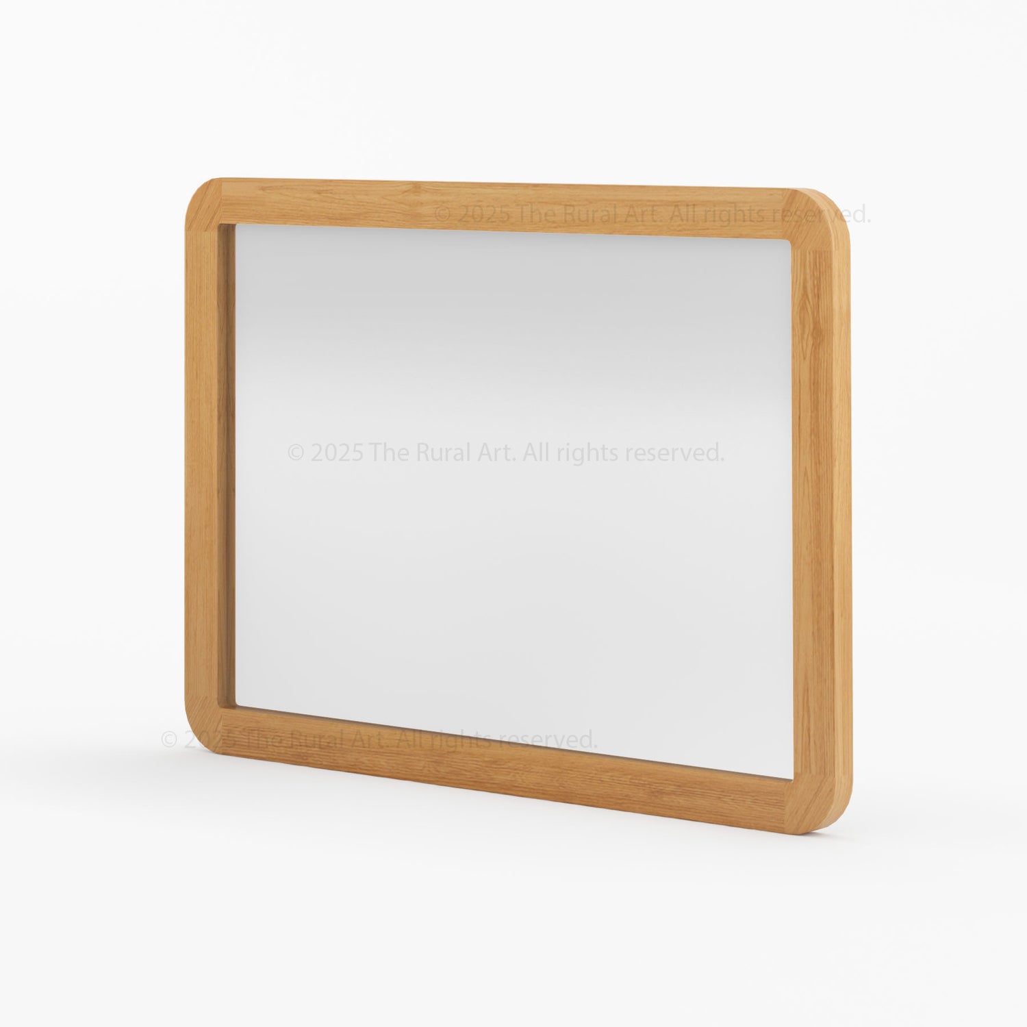 Beverly Wall Mirror | Rounded Solid Wood Frame in Natural Finish