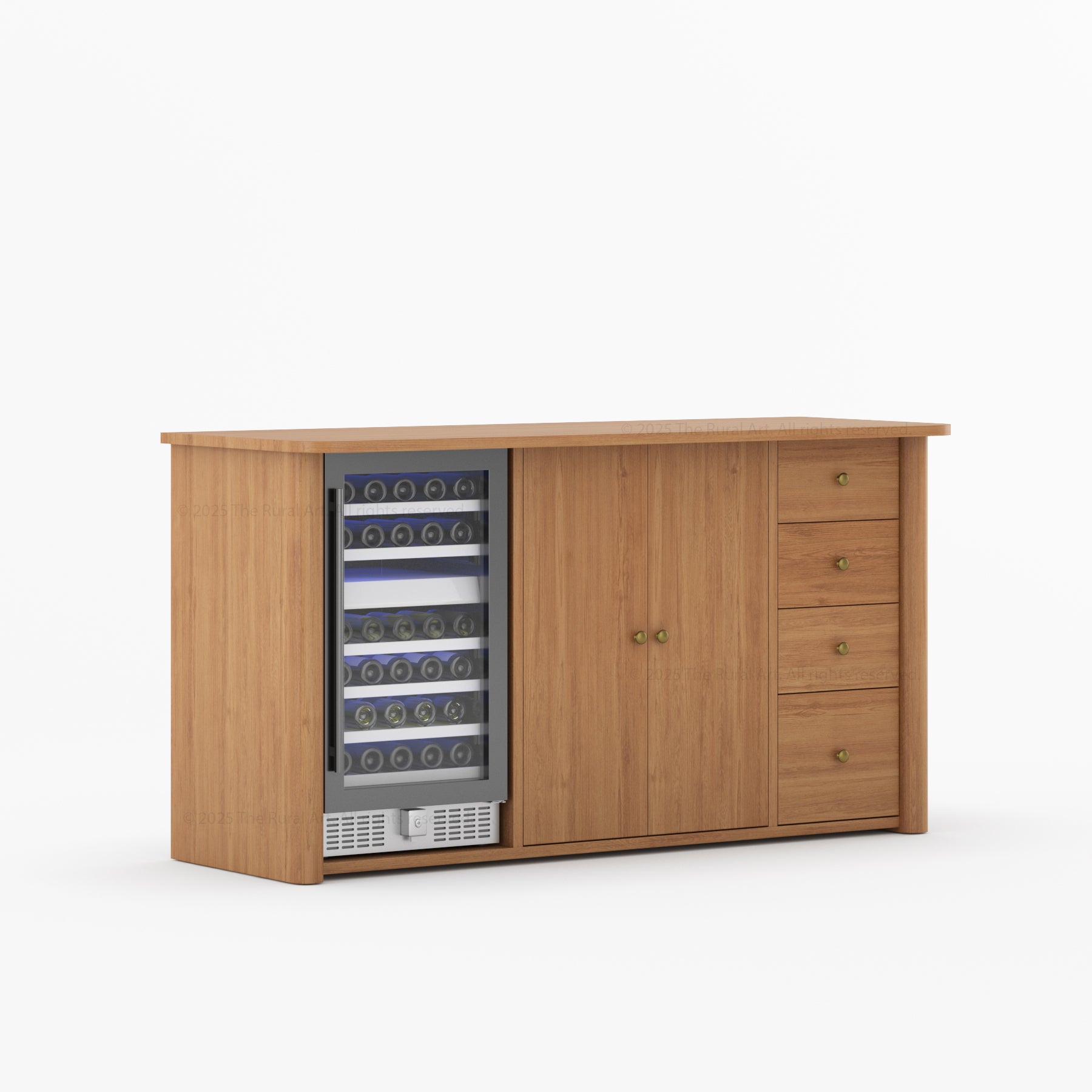 Blytheville Dual Tone Sideboard with Mini Fridge Space